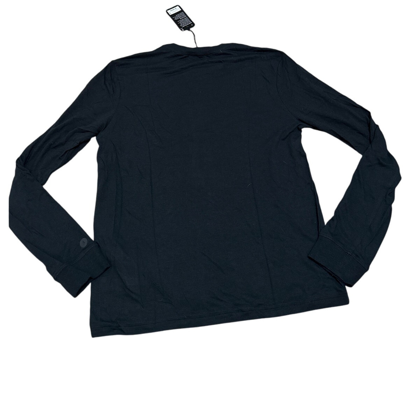Allbirds Sea Long Sleeve Merino Blend Tee Shirt Natural Black Mens Size XS