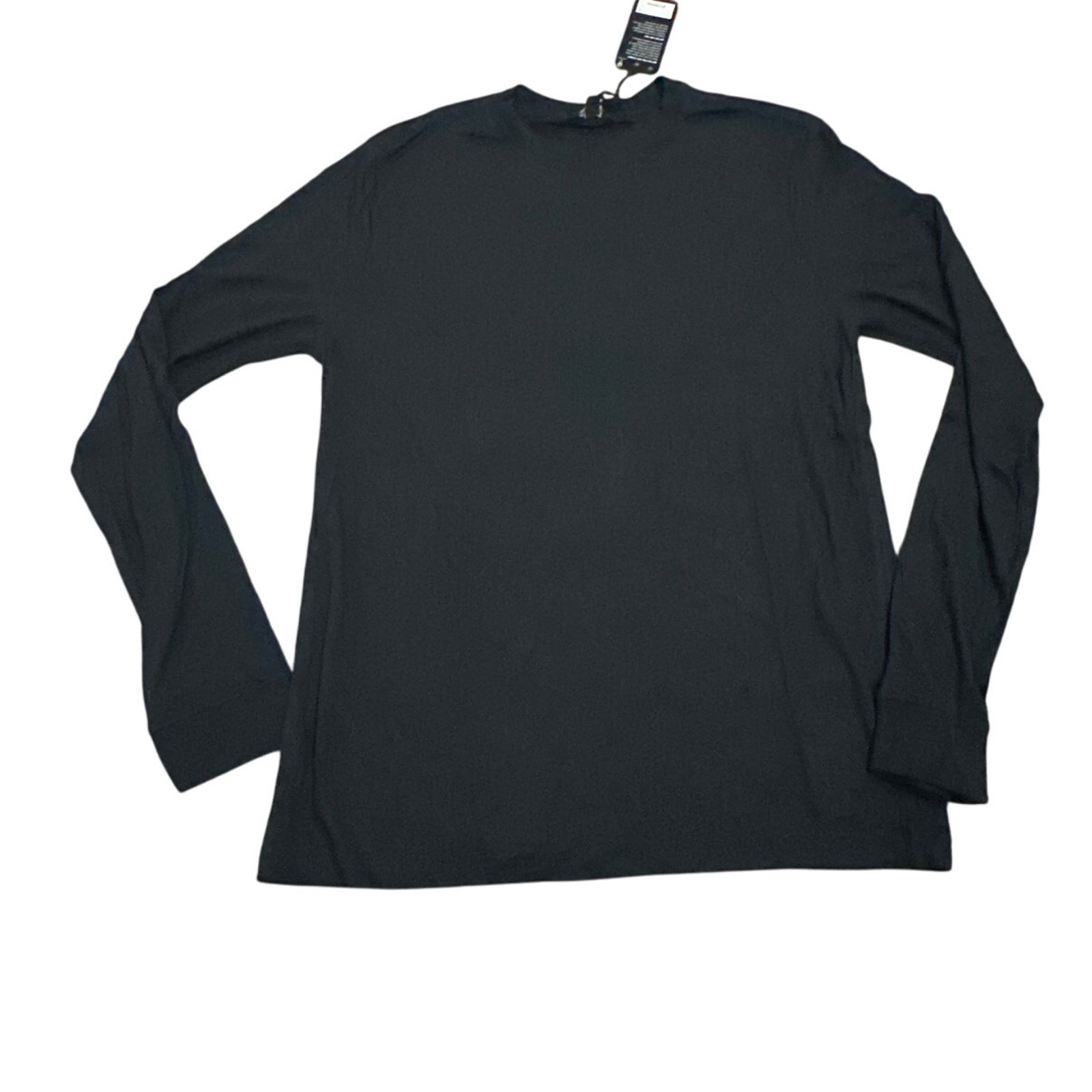 Allbirds Sea Long Sleeve Merino Blend Tee Shirt Natural Black Mens Size XS