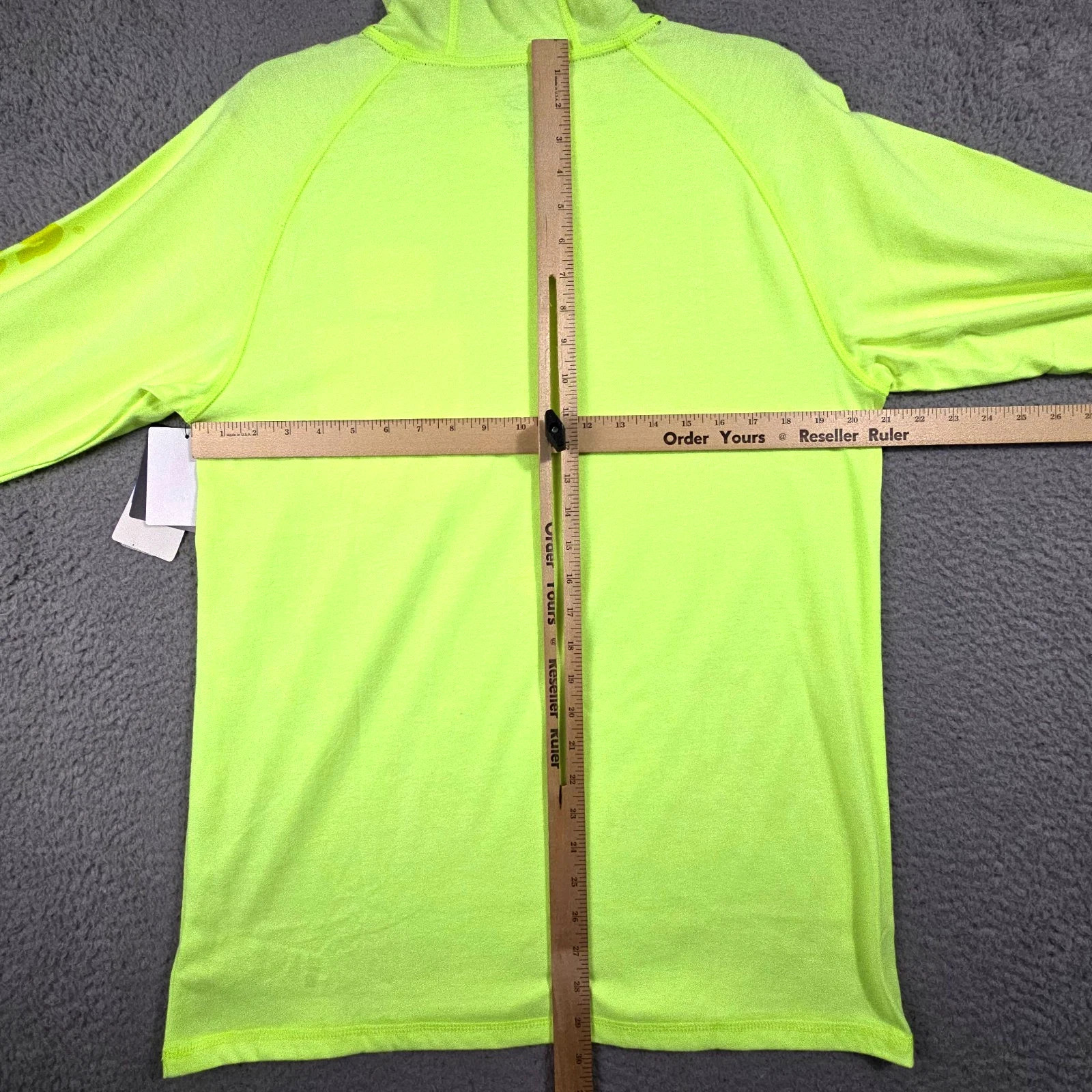 Dickies Fast Dry Hooded Shirt Mens Medium Yellow Hi Viz Long Sleeve UV40 NWT