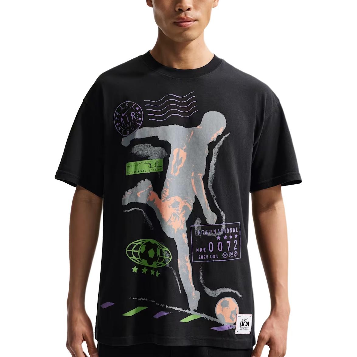 Nike Sportswear T Shirts Men&rsquo;s Black Crew Neck Moderate IR5749-010 Size