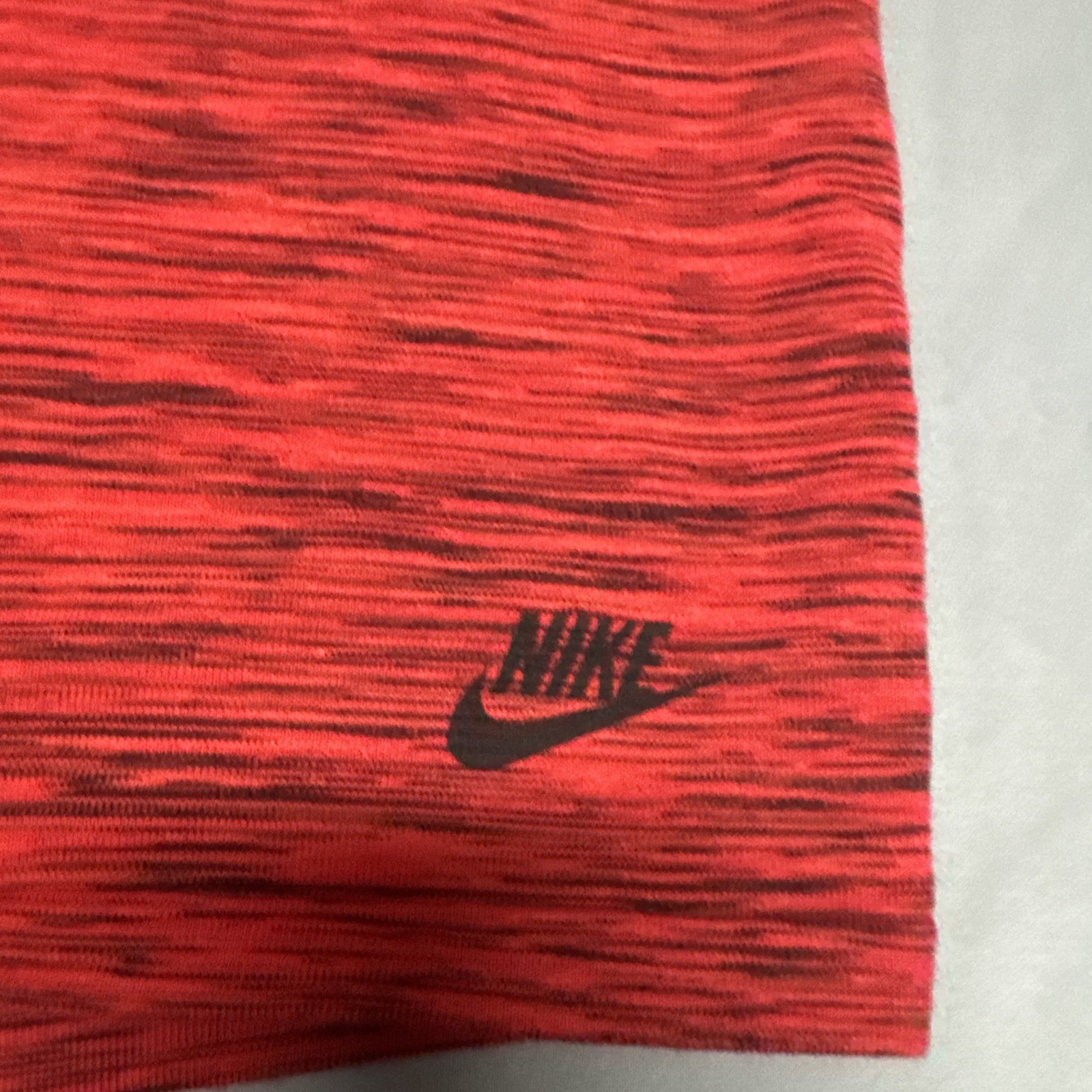 Nike Tech Knit Chest Pocket T-Shirt University Red Black Mens Size 2XL