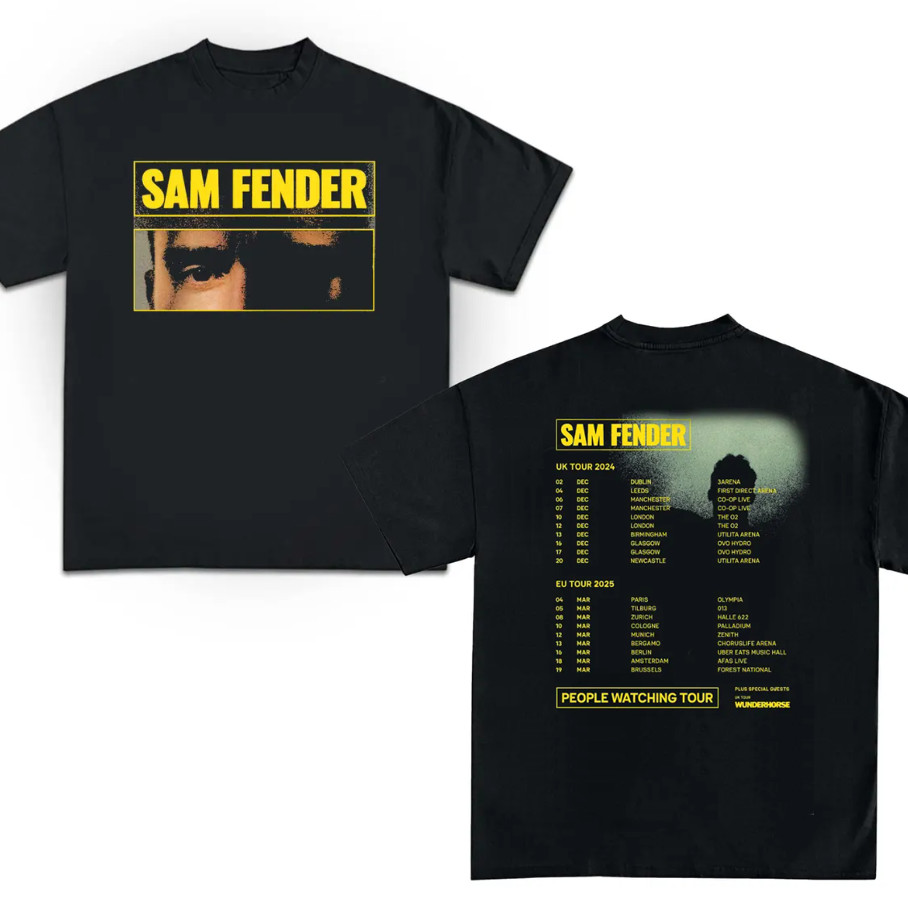 Sam Fender People Watching Concert Shirt Adult Cotton Tee BT463