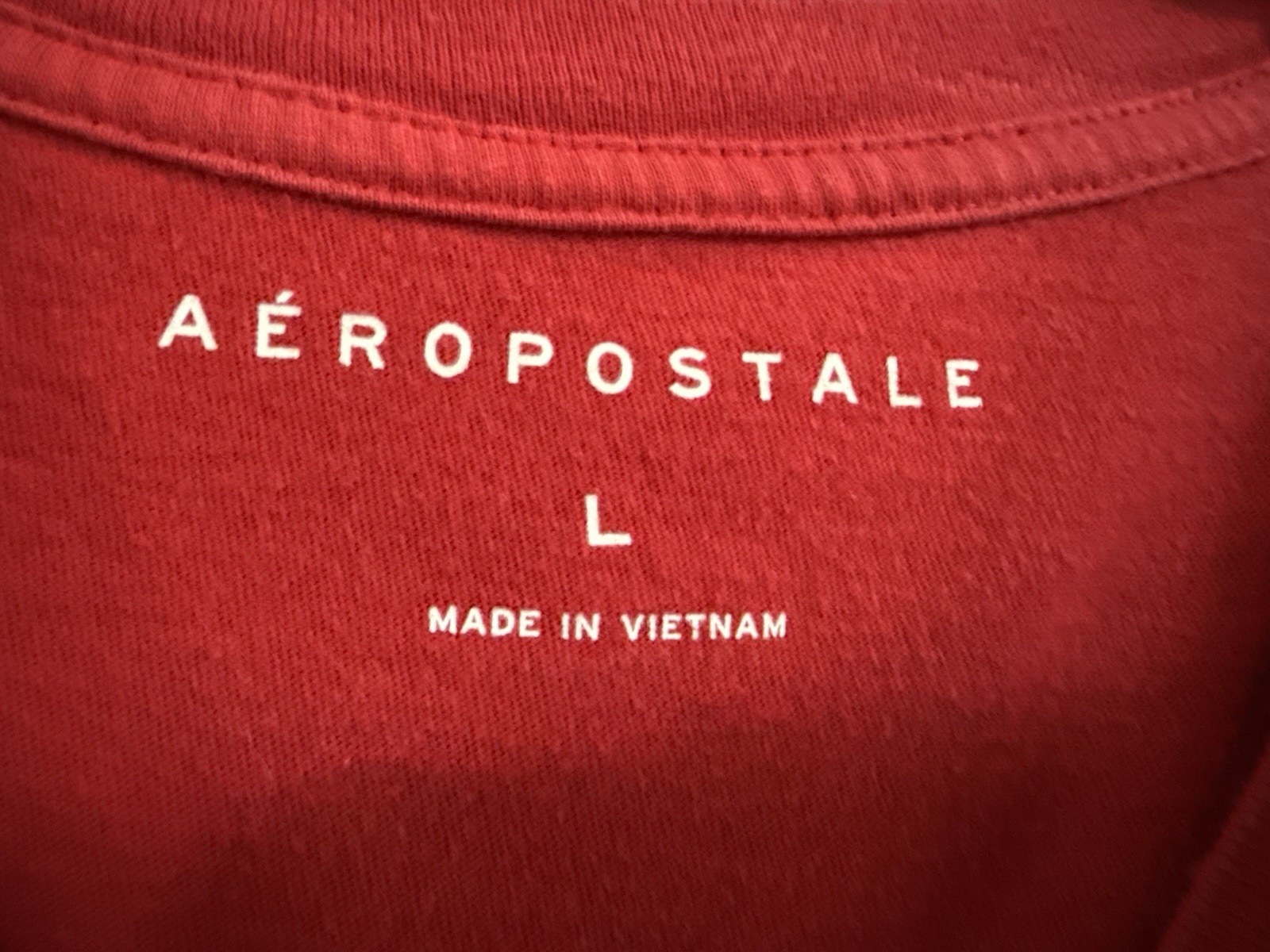 Aéropostale Men&rsquo;s T-Shirt Red L Graphic Print New York Crew Neck Short Sleeve