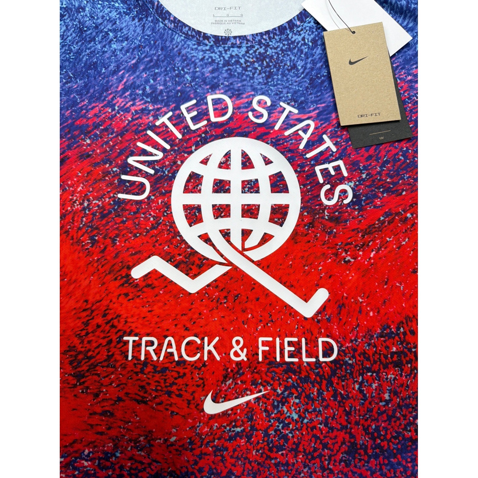 Nike Men&rsquo;s Dri-FIT Running T-Shirt USA Miler FJ3411-635 Track Size Large NWT