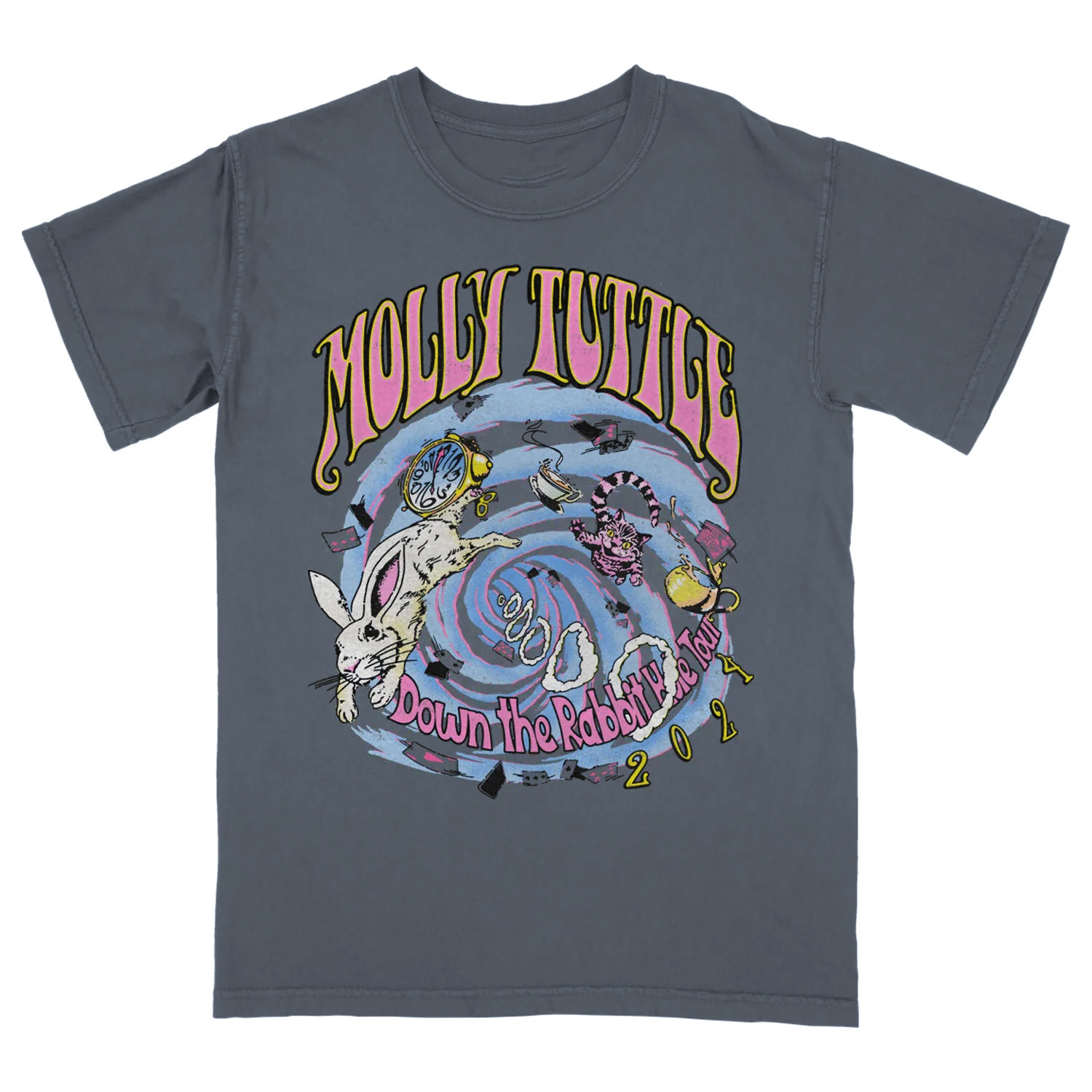 Down The Rabbit Hole Molly Tuttle Tweed T-Shirt Cotton Full Size ZA725