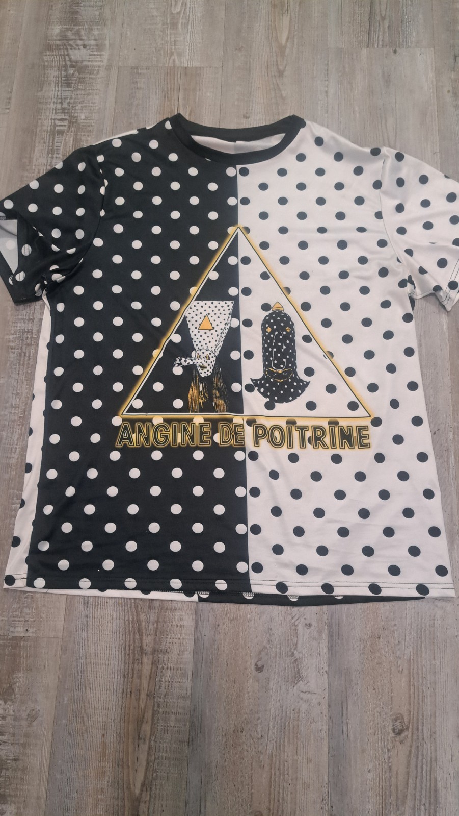 Angine de Poitrine RARE Double Stitch polka dot T-Shirt. Large and XL available.