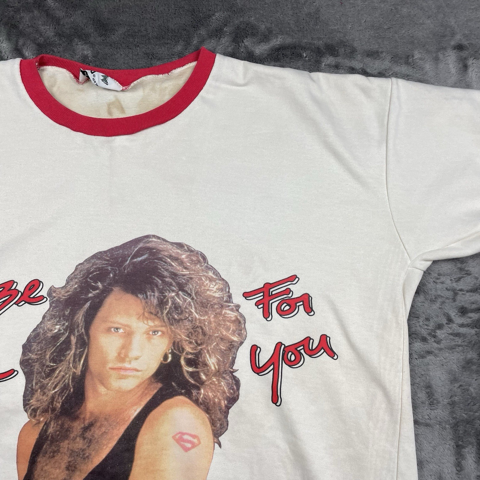 VTG 90s Jon Bon Jovi I’ll Be There For You Ringer Sleep Shirt Nightgown T-Shirt