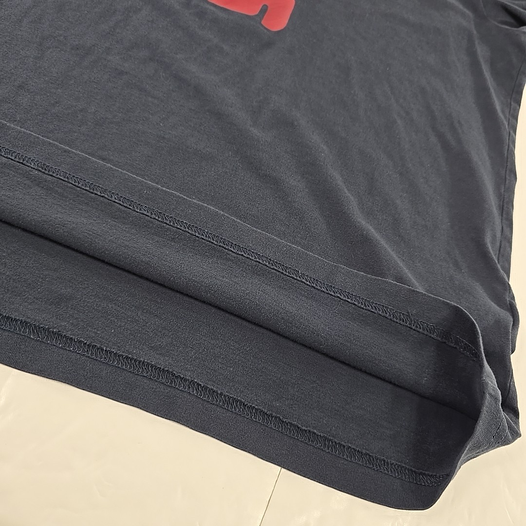 PSYCHO BUNNY SIZE 8 Navy Lyons Flocking Graphic Crew-Neck Short Sleeve T-Shirt..