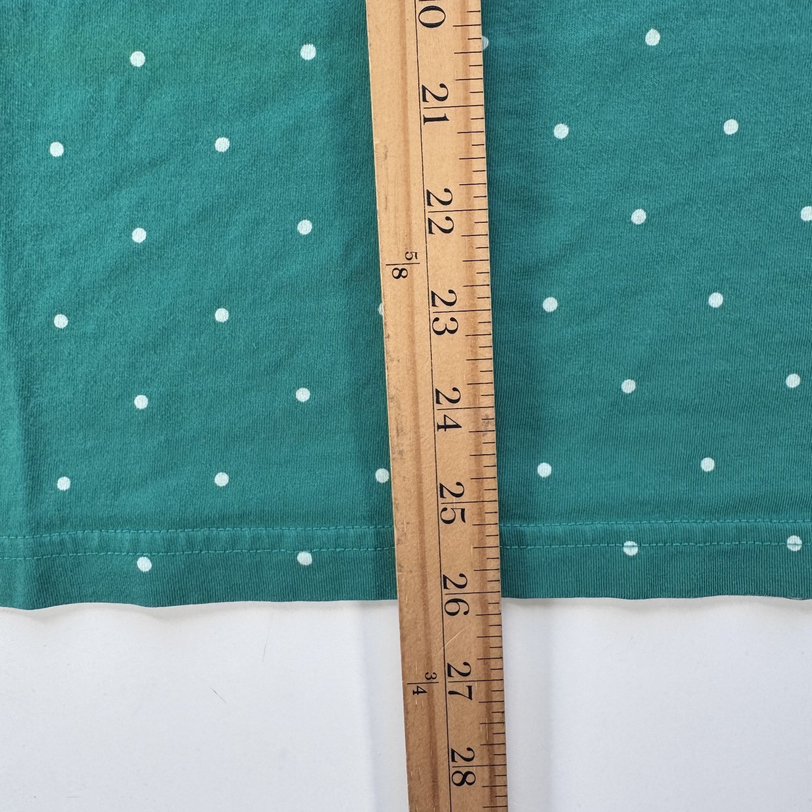 PAUL SMITH Cotton Short Sleeve Crewneck T Shirt Mens XL Green White Polka Dot