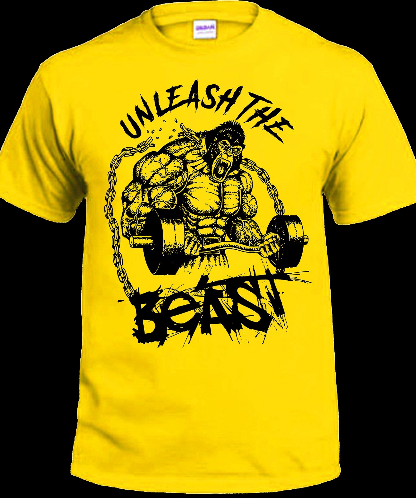 Gorilla Gym Weight Lifting Unleash the Beast Workout Training T-shirt