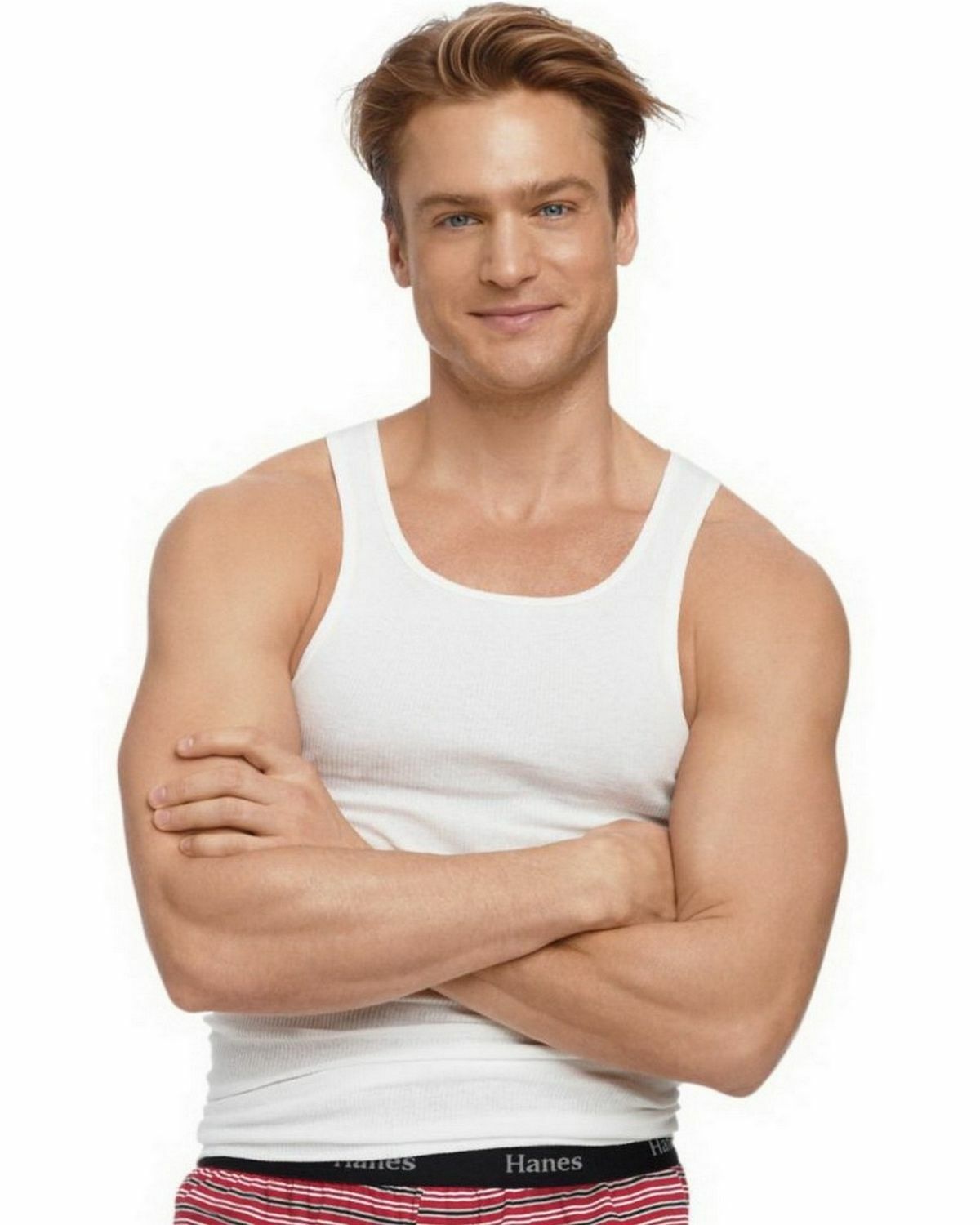 Hanes Men&rsquo;s TAGLESS ComfortSoft White A-Shirt 6-Pack-372AP6