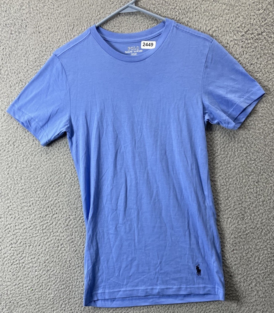 🔥 Polo Ralph Lauren • Men&rsquo;s Blue Slim Fit Crew-Neck T-Shirt • Size S