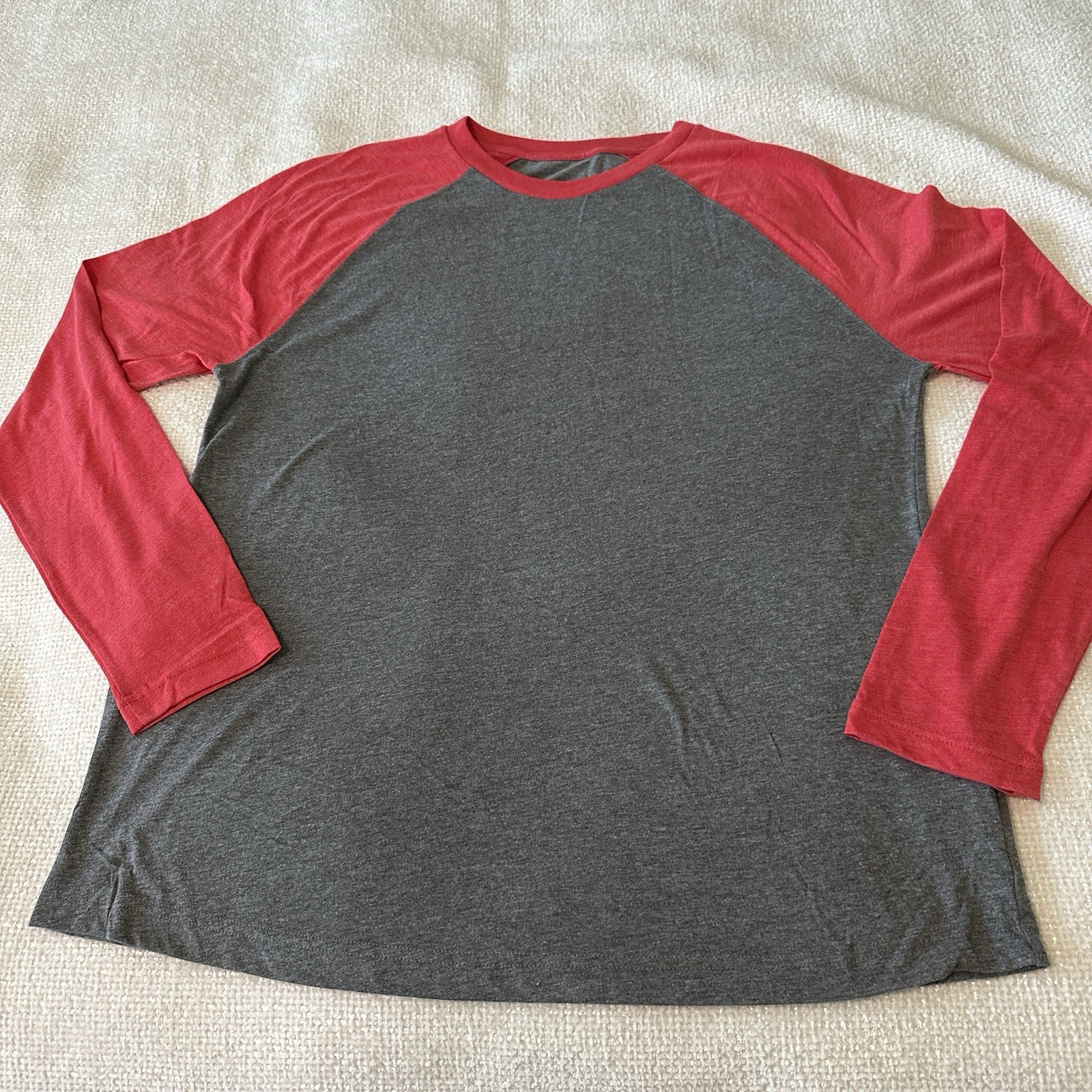 Red And Gray Baseball Style T-Shirt, Fanatics Men’s XL, New