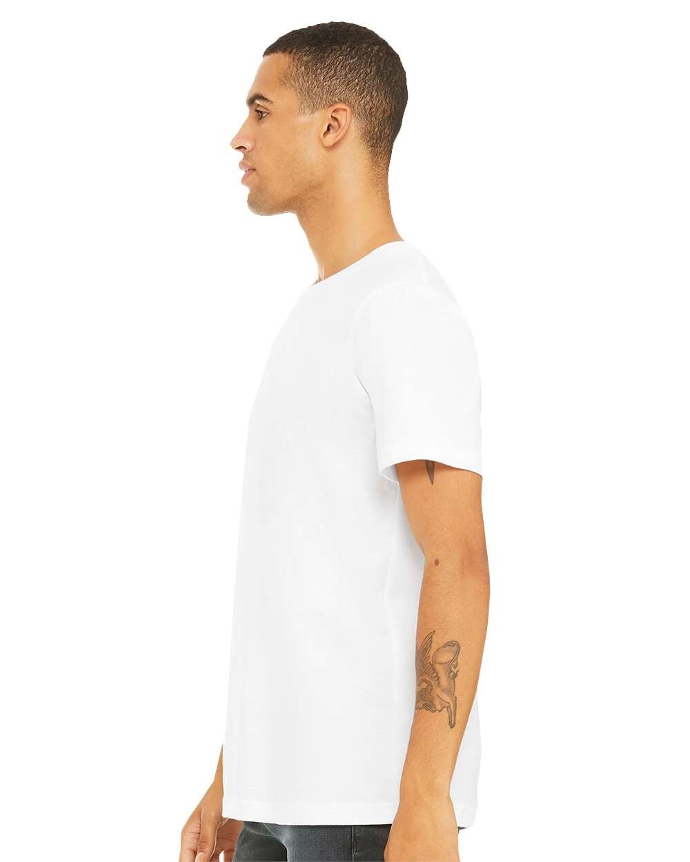 Bella + Canvas 3001C 2XL White Cotton Jersey Tee Unisex Tshirt