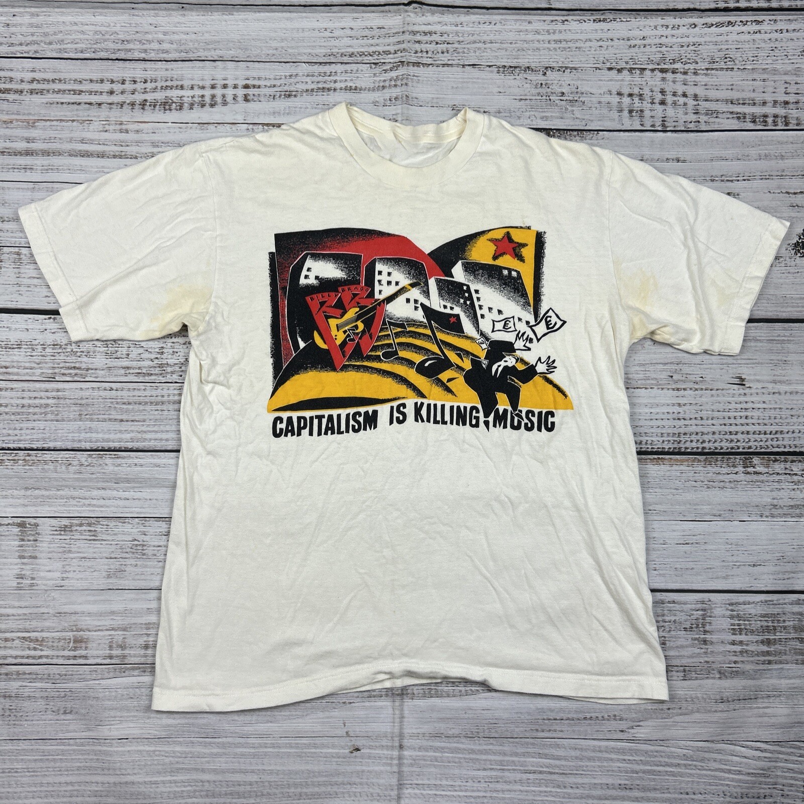 VTG Billy Bragg Fifth Column London T Shirt All Size BO241 FREE SHIPPING