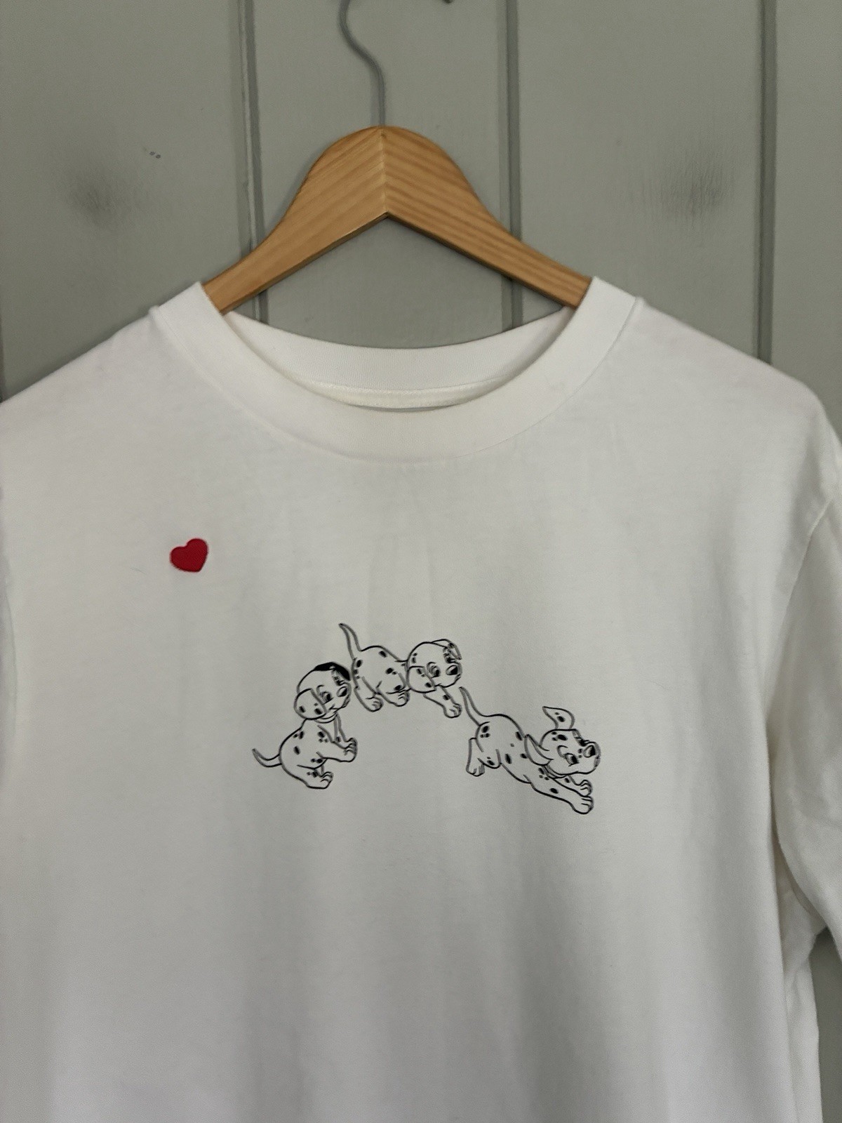 Uniqlo UT Disney Furry Friend Magic T-Shirt XL 101 Dalmatians White Crew Neck