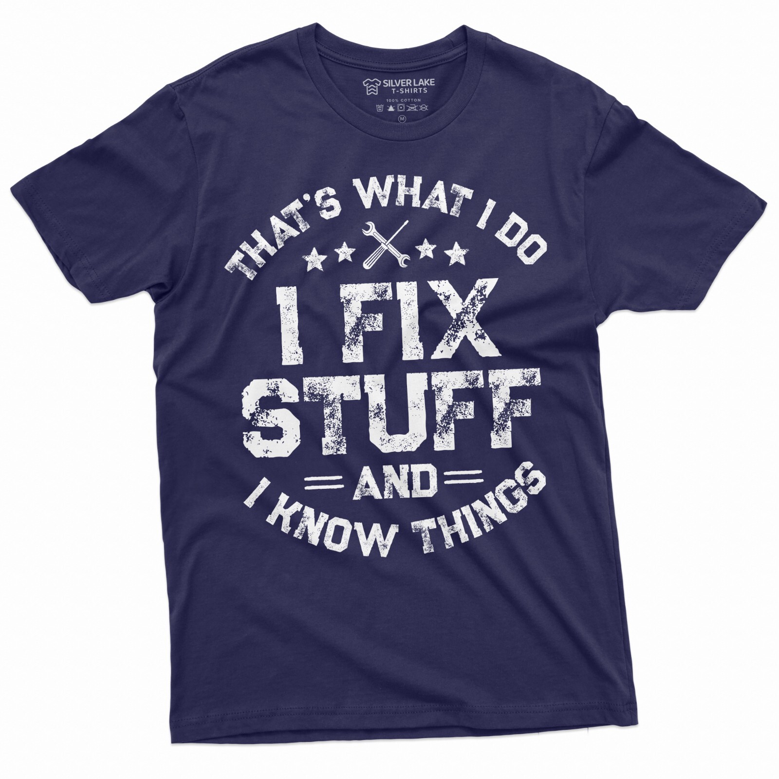 Men&rsquo;s Funny I fix Stuff T-shirt Gift for Dad Husband Grandpa Mechanic Engineer T