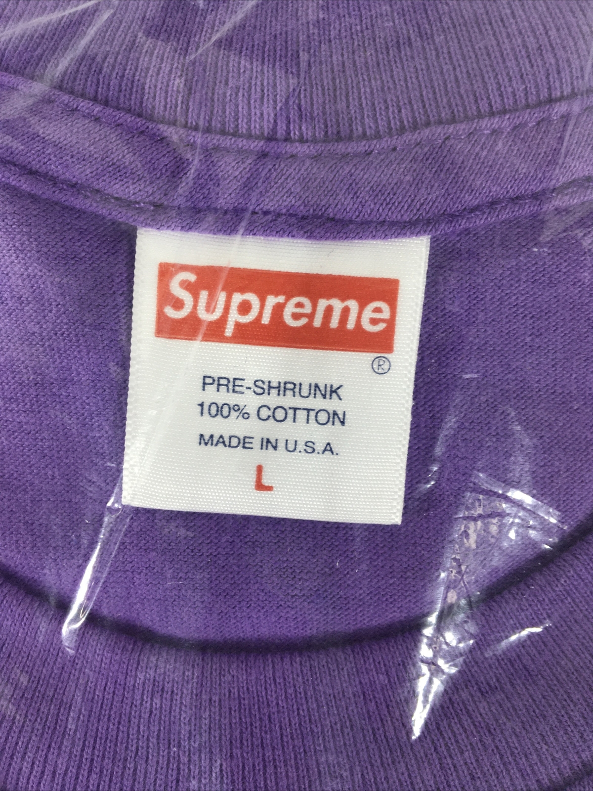 DS Purple Supreme Marvin Gaye Tee Sz Large FW18 New In Bag