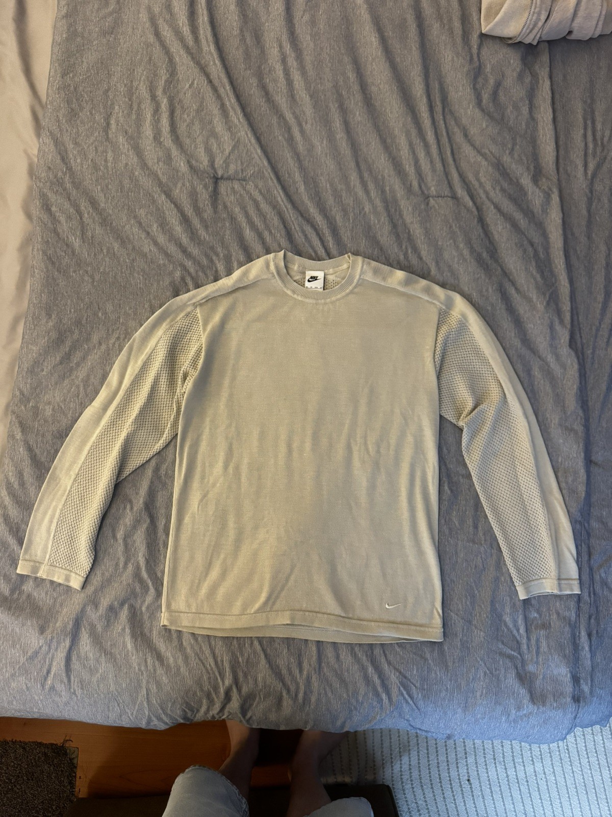 Nike x Stussy Long-Sleeve Knit Jersey &lsquo;Light Bone’ Size XS