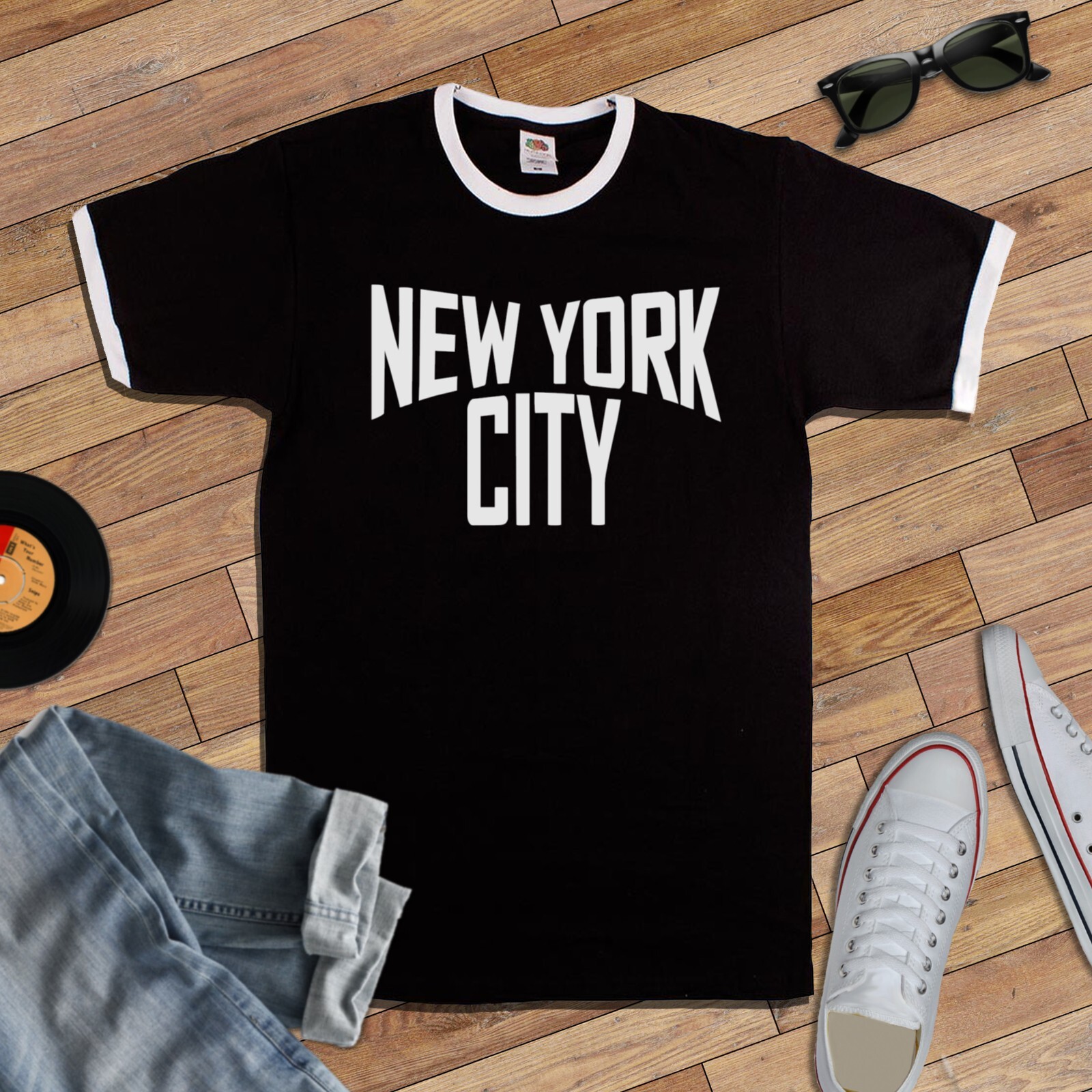 NEW YORK CITY T-SHIRT (Music Band 80s Lennon Beatles John Retro Cult as worn by)