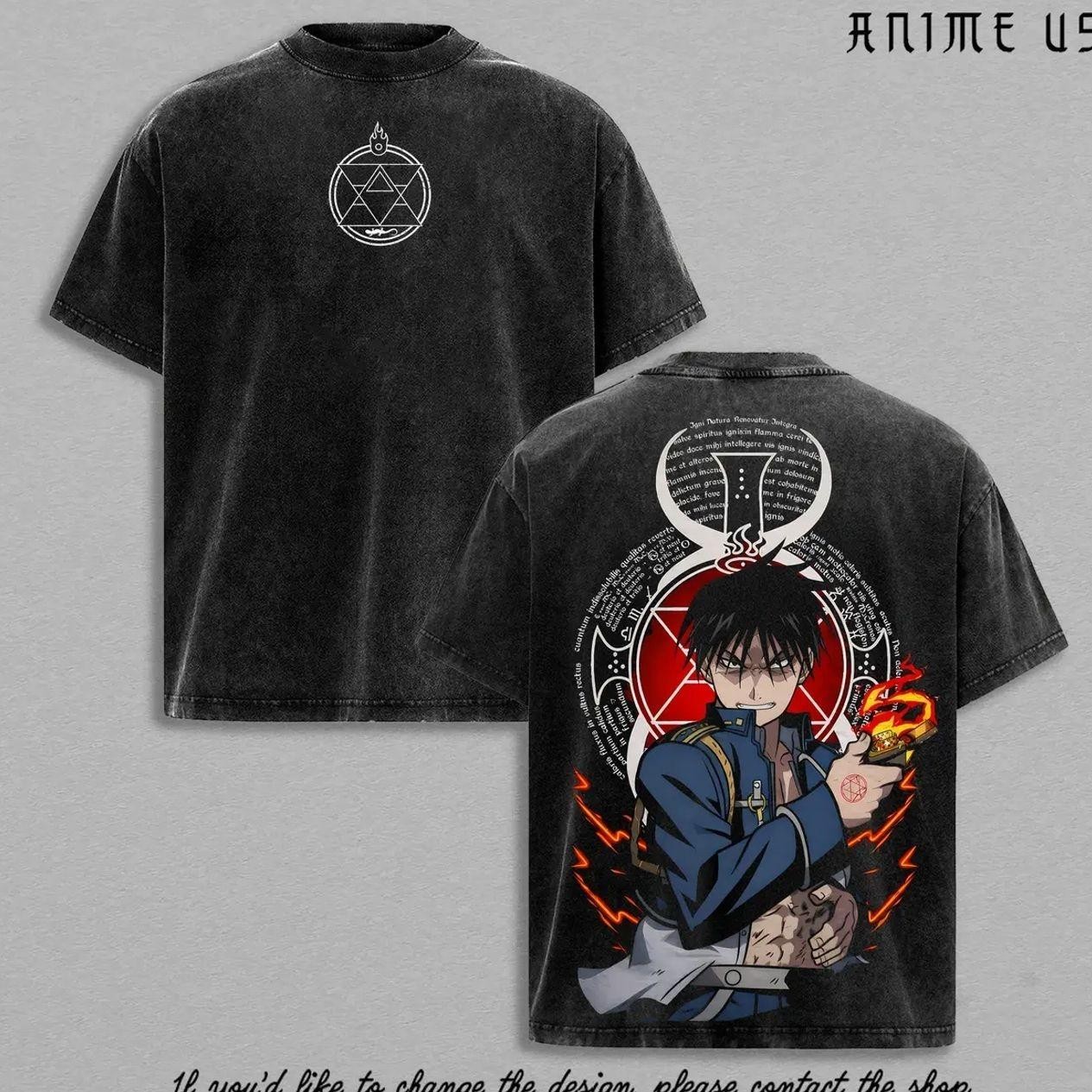 Roy Mustang Fullmetal Alchemist Anime Tee Flame Alchemist Fire Power Graphic Tee