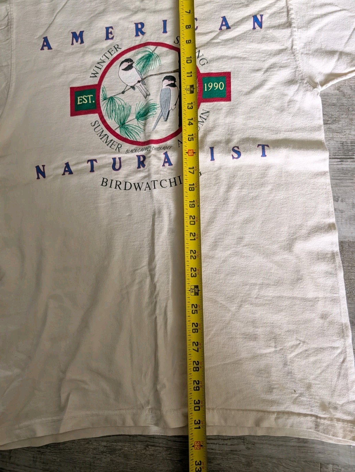 Vtg 90&rsquo;s Galt Sand American Naturalist Birdwatching Tee Shirt USA Made Size M