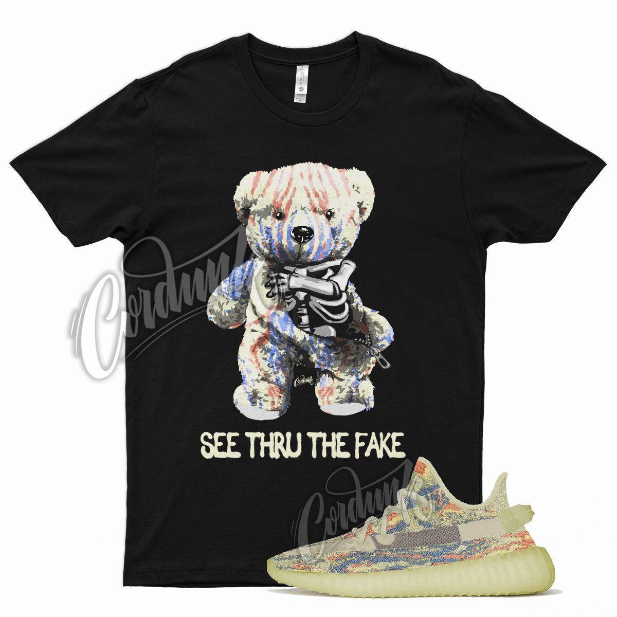 Black THRU T Shirt for YZ Boost 350 V2 MX OAT Yellow Butter Orange Blue 700