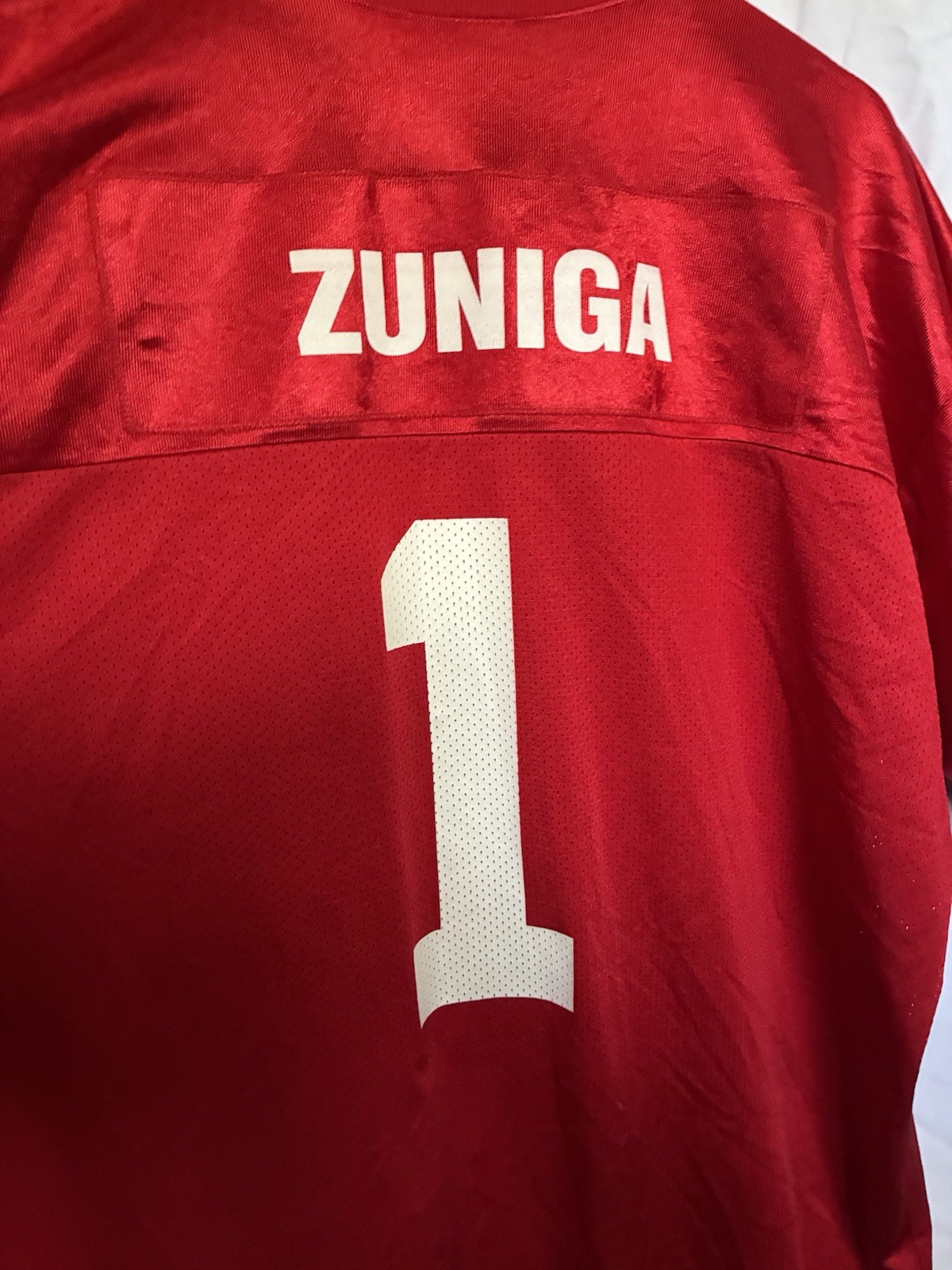 Reebok Zuniga #1 Jersey NFL Authentic Item Replica Men’s XL Red NWOT