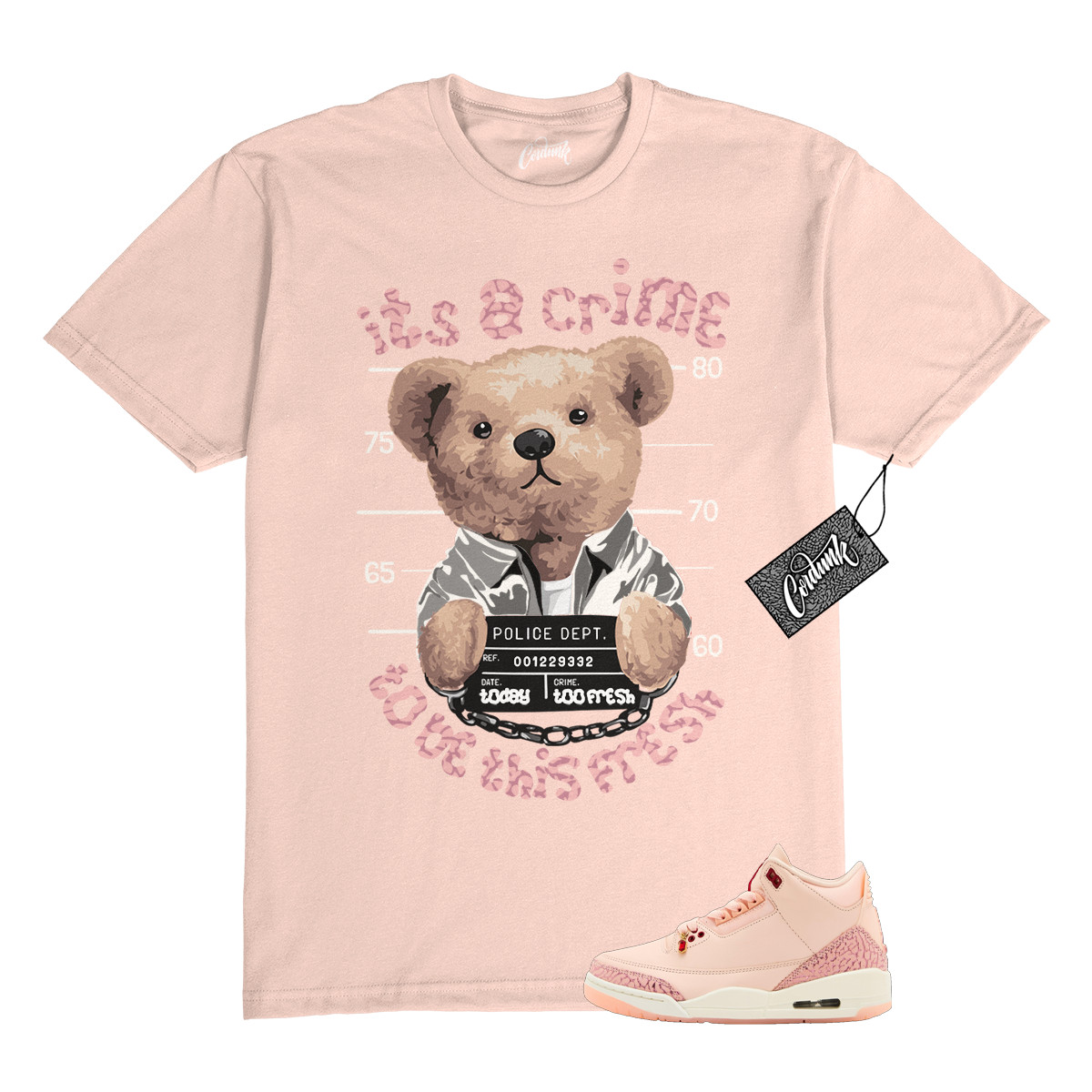3 Valentine&rsquo;s Day Treat Yourself Washed Coral Pink Red T Shirt Match CRIME