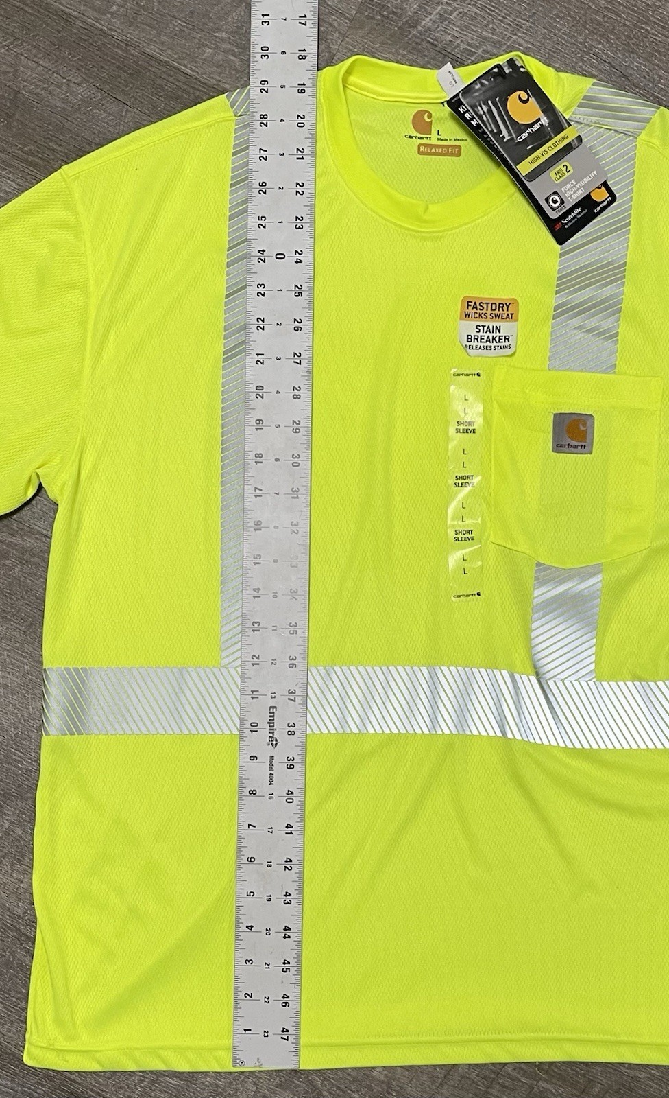 Carhartt Force T-Shirt L Neon Relaxed Fit High-Visibility Reflective Tee Work