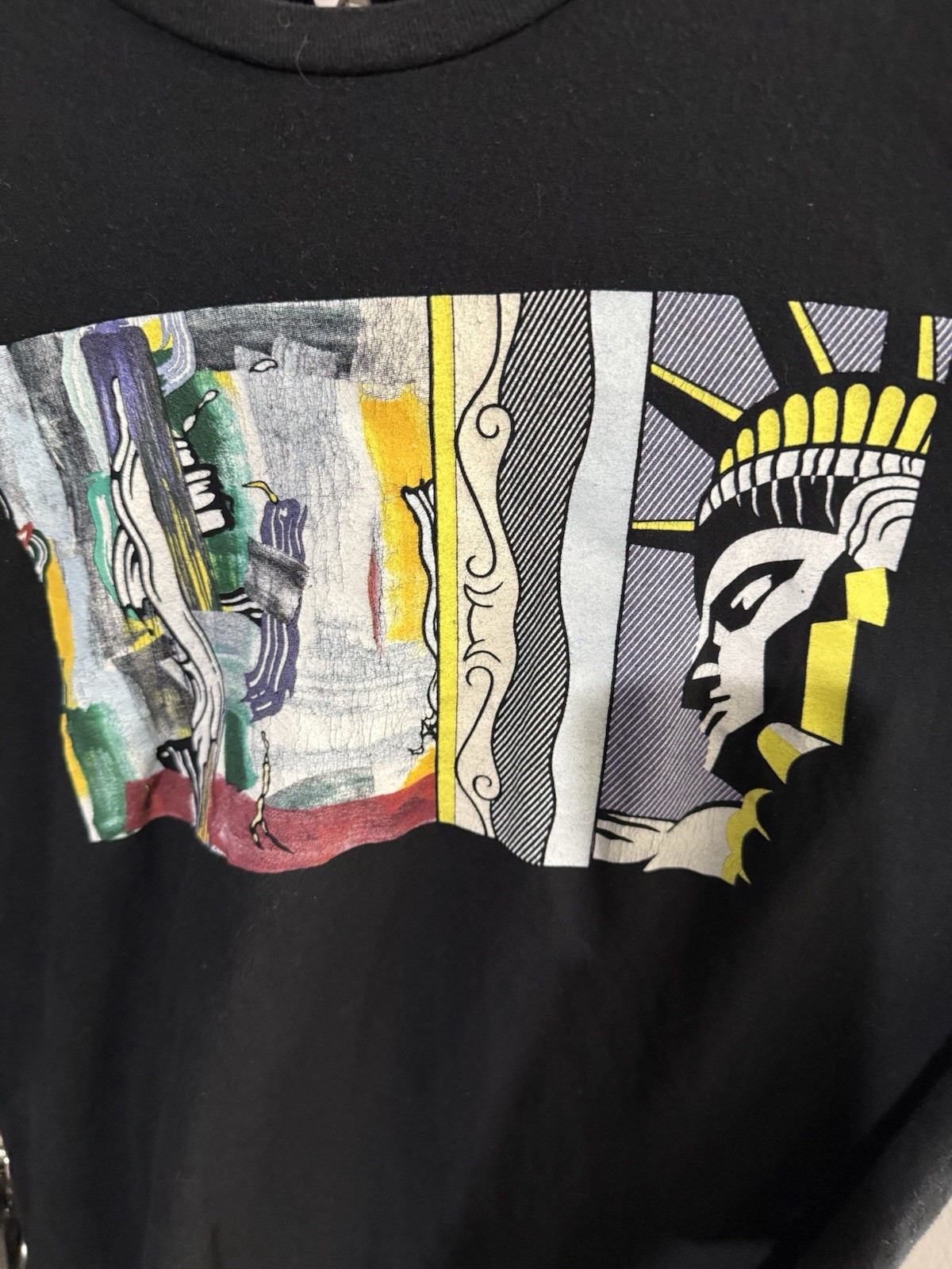 Rare De Young Museum Roy Lichtenstein Famous Statue Of Liberty Mens Large