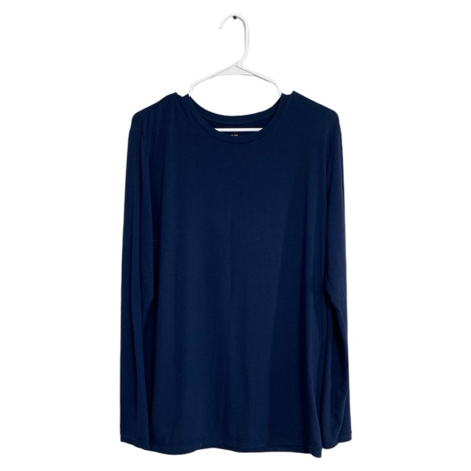Tommy John Sleekheat Long Sleeve Crewneck Top Tee in Navy Mens XL Lightweight
