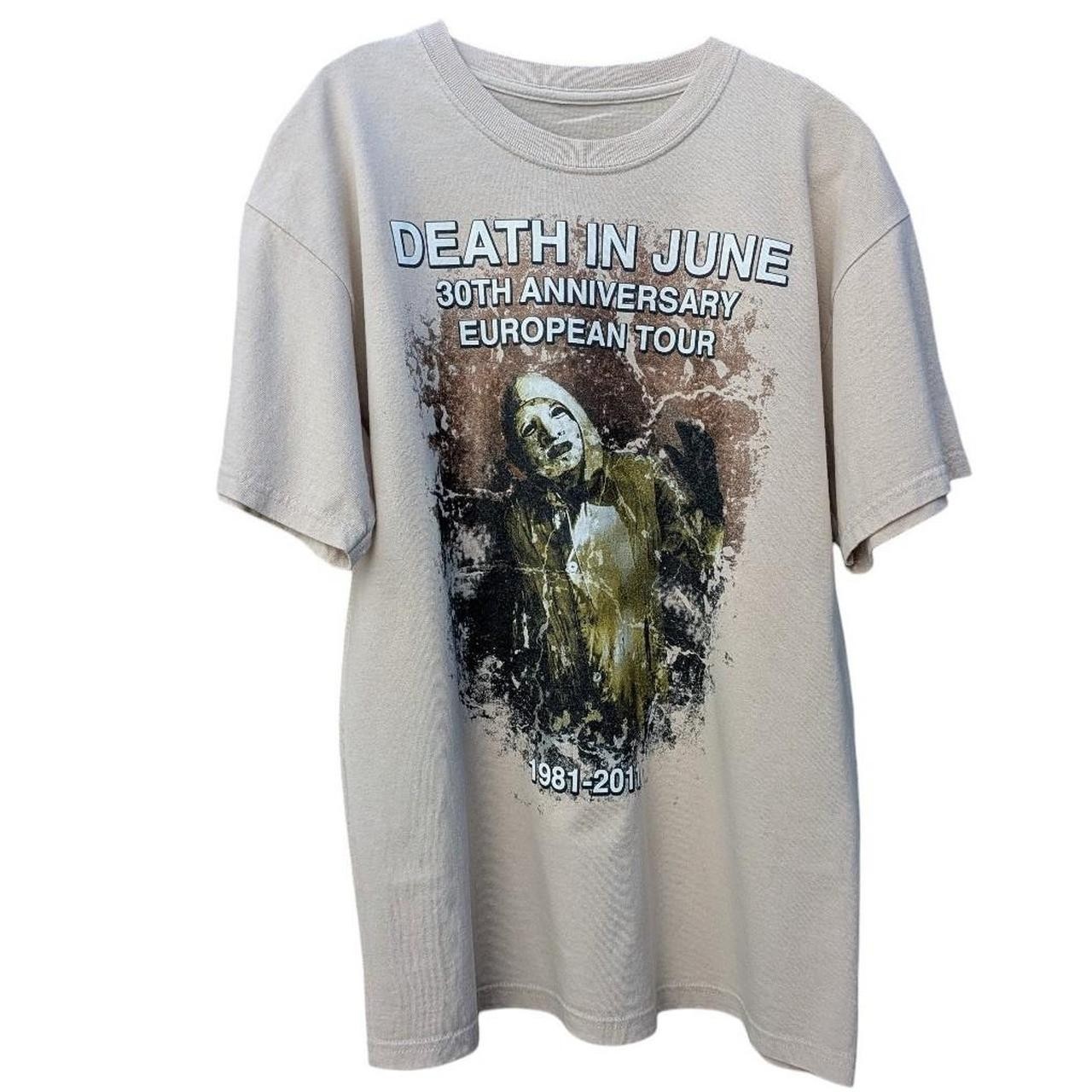 Death In June &rsquo;30th Anniversary European Tour&rsquo; T shirt 2 SIDED white PA11117