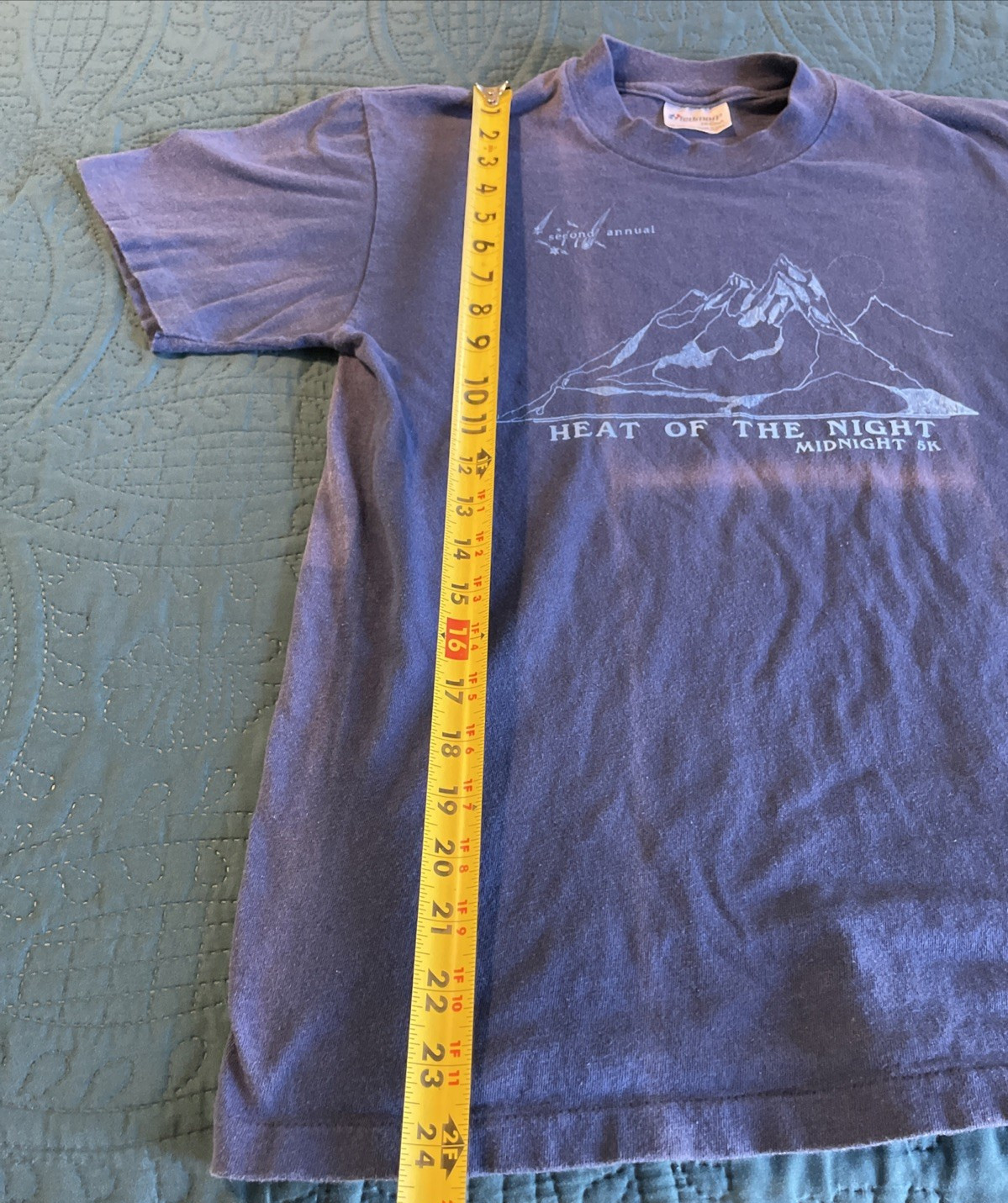 1980&rsquo;s Stedman Hi- Crew Graphic Runners T-Shirt, Heat Of The Night, S-M