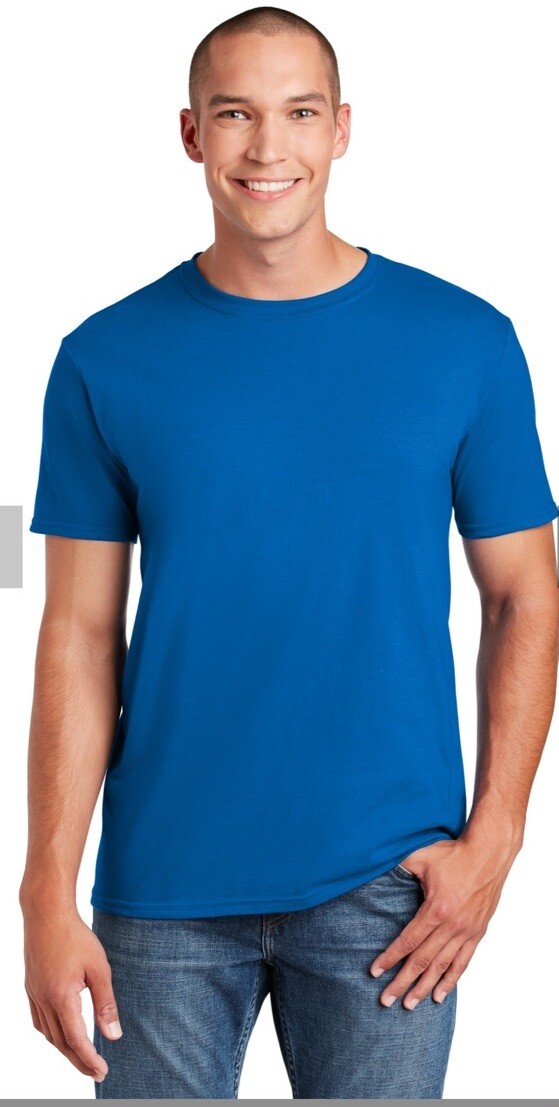 Gildan T-Shirt Men&rsquo;s Short Sleeve Soft Style G640 royal blue New Lot Of 2 SMALLS