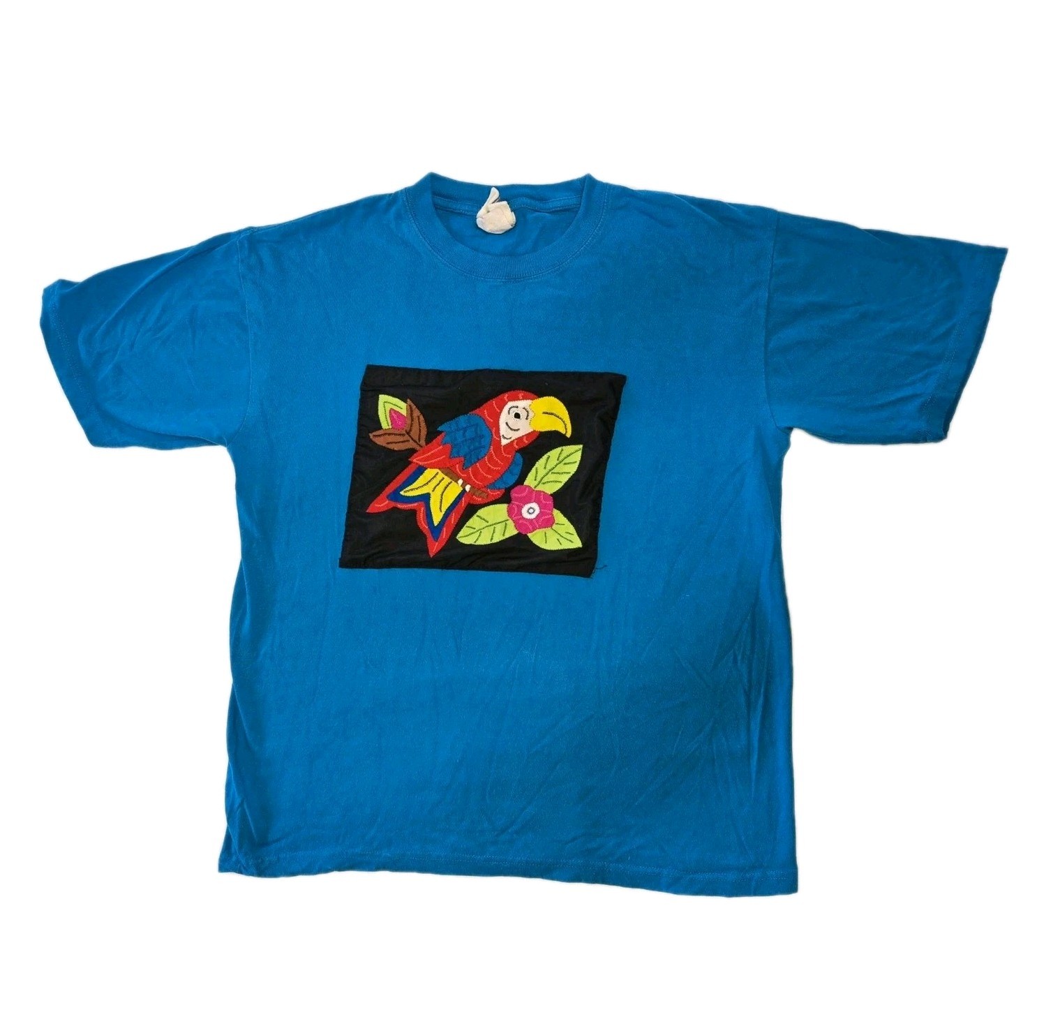 My Name Is Panama Vintage T Shirt Mens Size L Cotton Embroidered Toucan Graphic