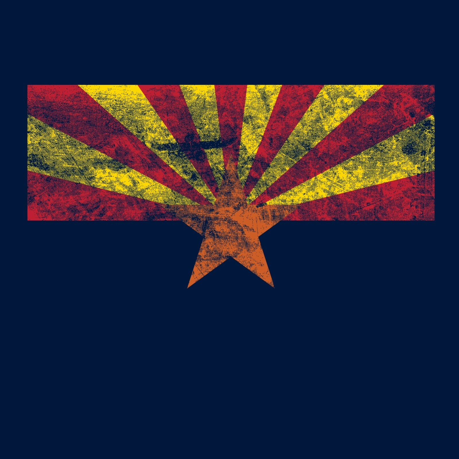 Arizona State Flag – Hometown Pride Local Souvenir Basic Cotton T-Shirt – Navy