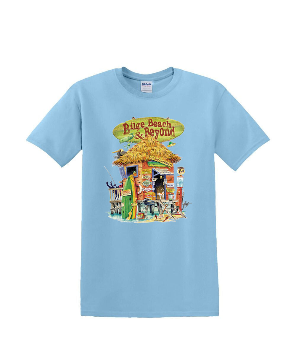 T-Shirt S to 2XL 3XL -BILGE BEACH bar resort tropical sand fun adult