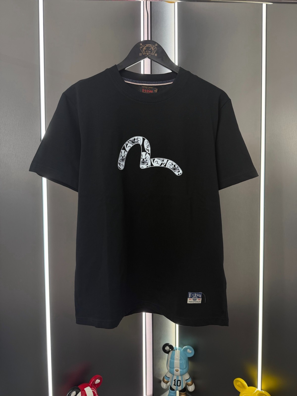 Evisu t shirt tee black/white sale S/M/L/XL/XXL