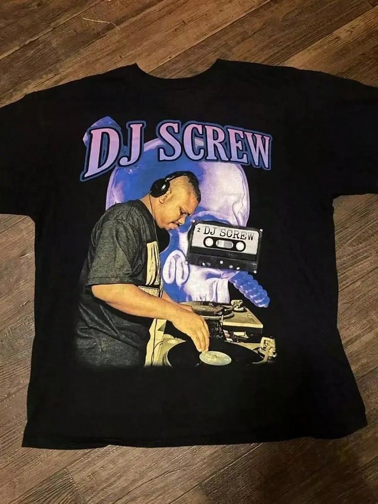 Rare DJ Screw Short Sleeve Gift For Fan Black S-5XL PA503