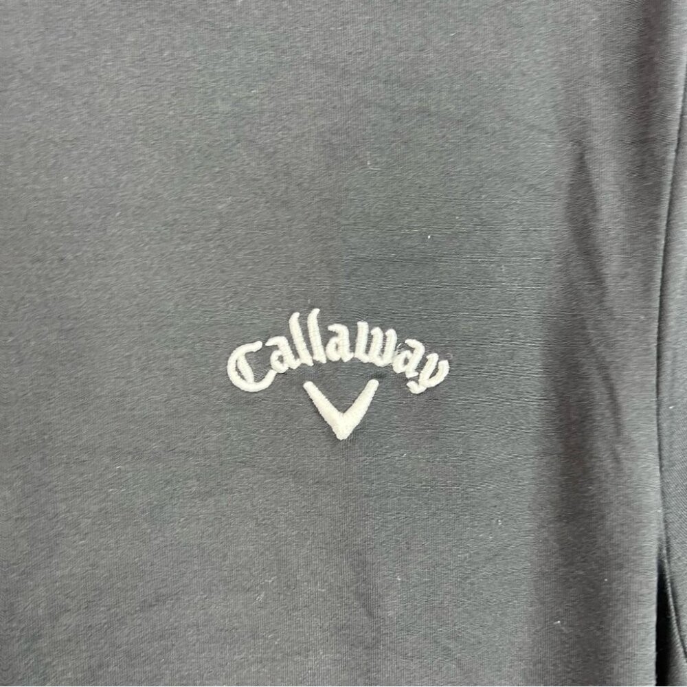 Callaway shirt turtleneck logo white front Men&rsquo;s Long Sleeve Black Tee