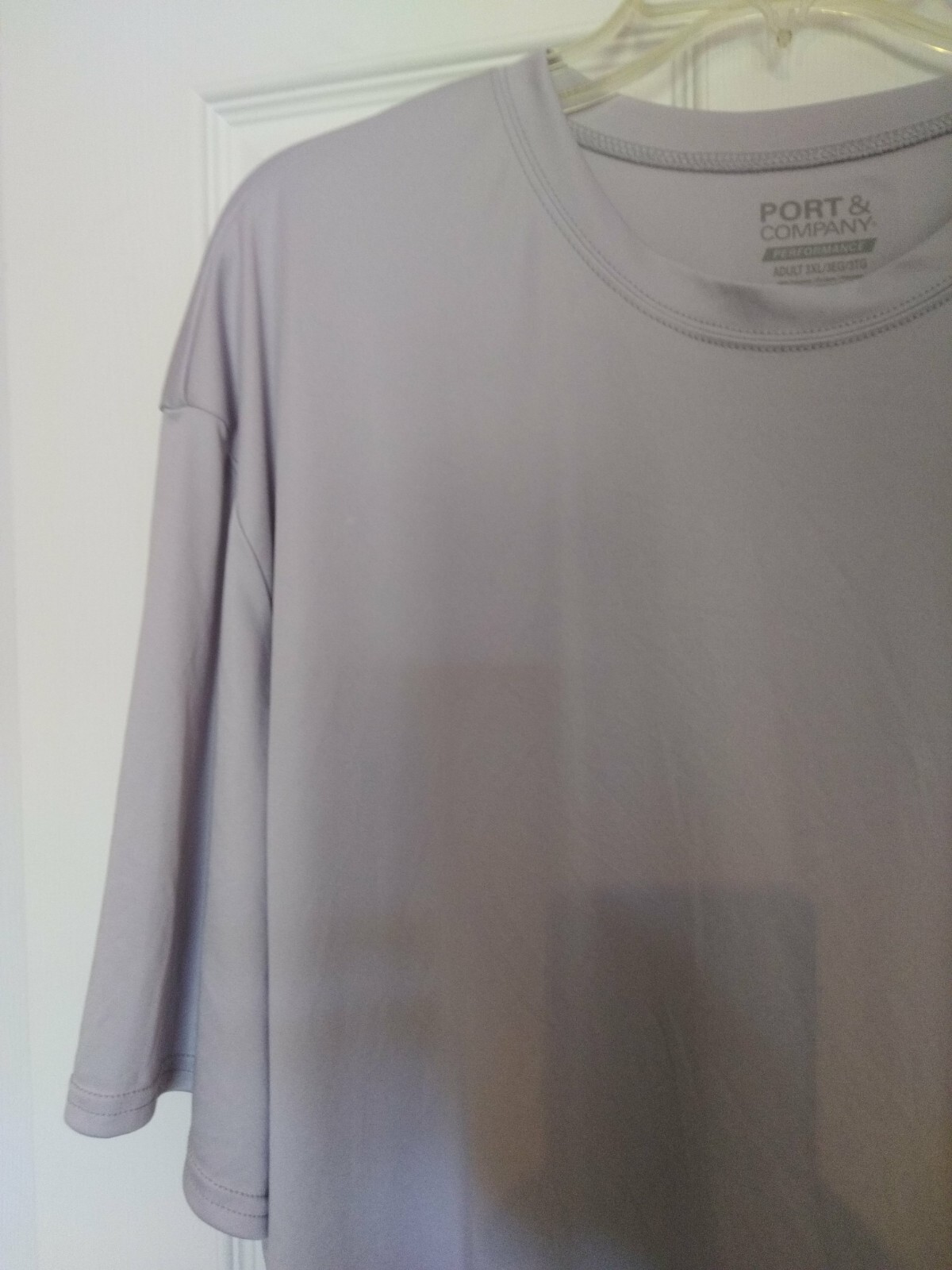 Port & Company Mens Long Sleeve UV Performance Crew Neck T-Shirt PC380LS GRAY