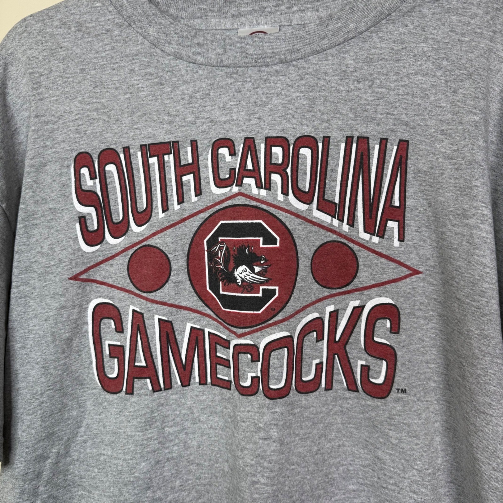 Vintage South Carolina Gamecocks T-Shirt Mens XL Grey NCAA Collegiate 90s Y2K