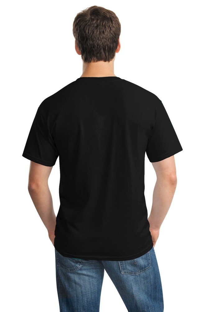 NEW LARGE Black Gildan Heavy Cotton 100% Cotton T-shirt G500 G5000