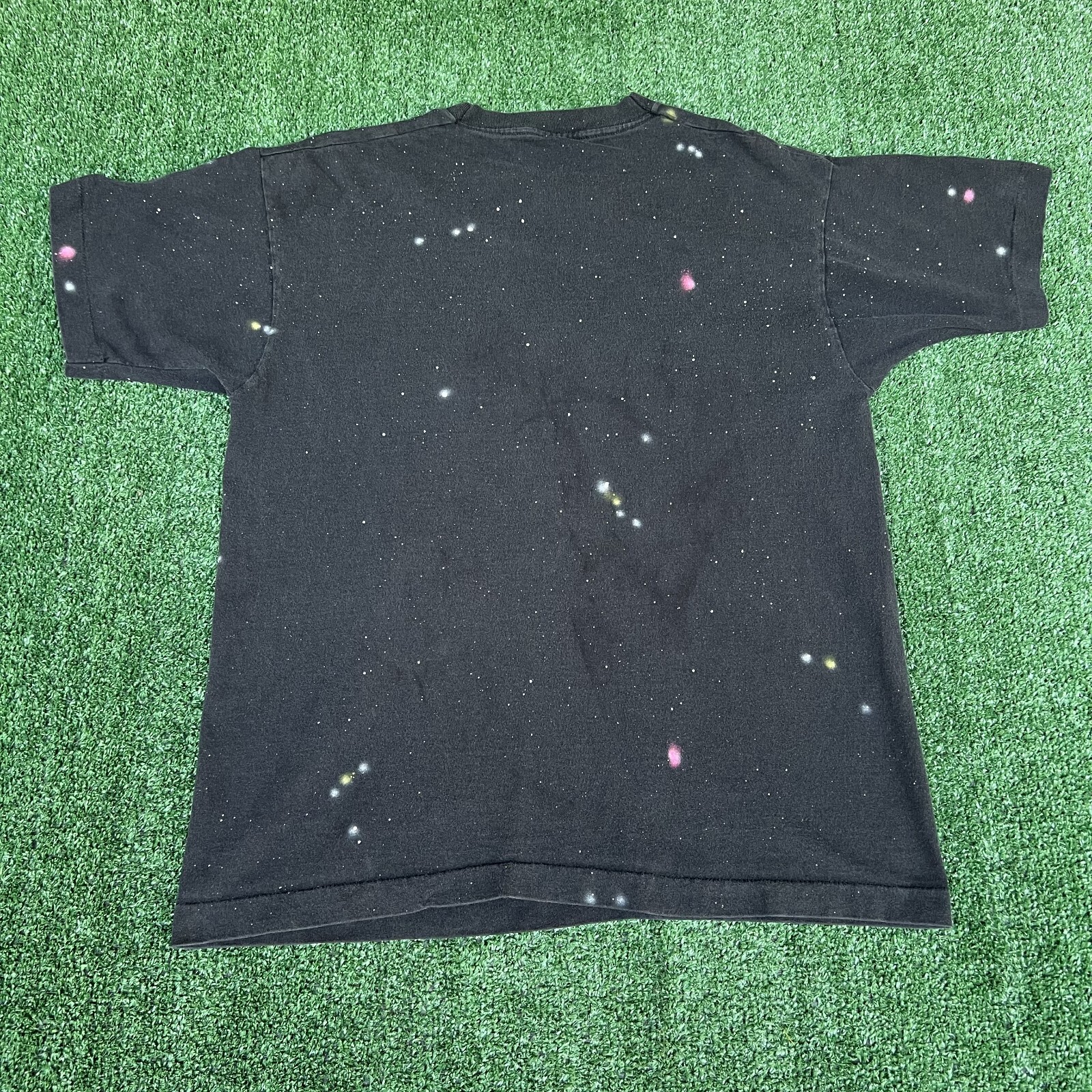 VTG State Nature T-Shirt Mens L / XL Blue Purple Black Florida West Virginia 90s