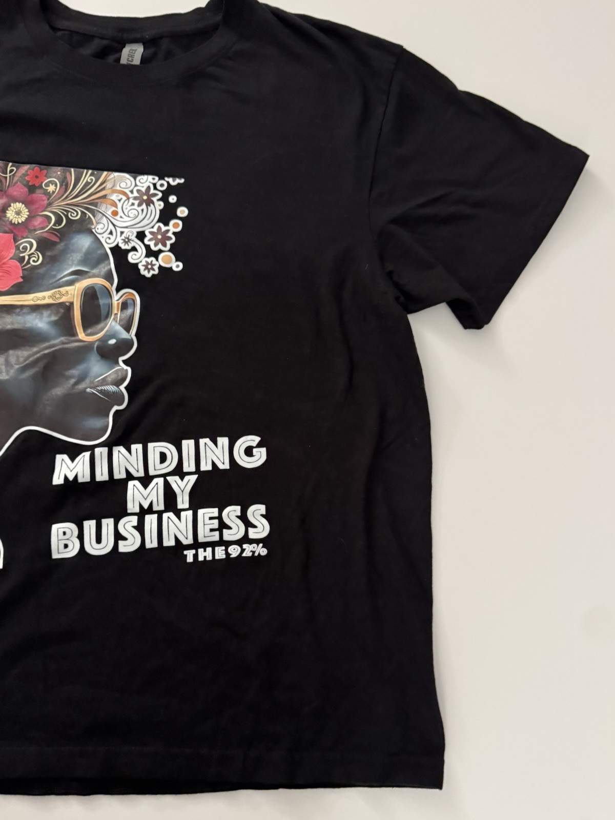 T-Shirt Minding My Business The 92% Large Black