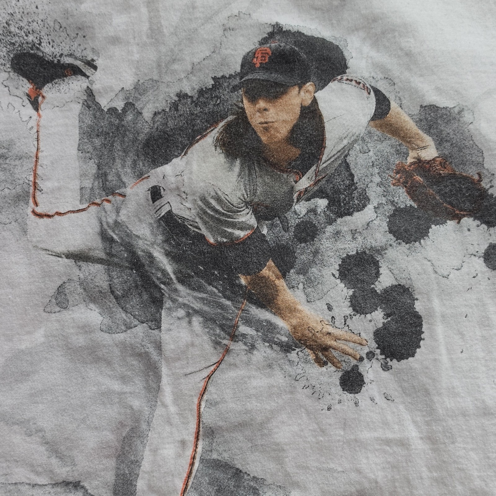 Nike Standard Fit SF Giants Baseball Pitcher Graphic T-Shirt White 2XL