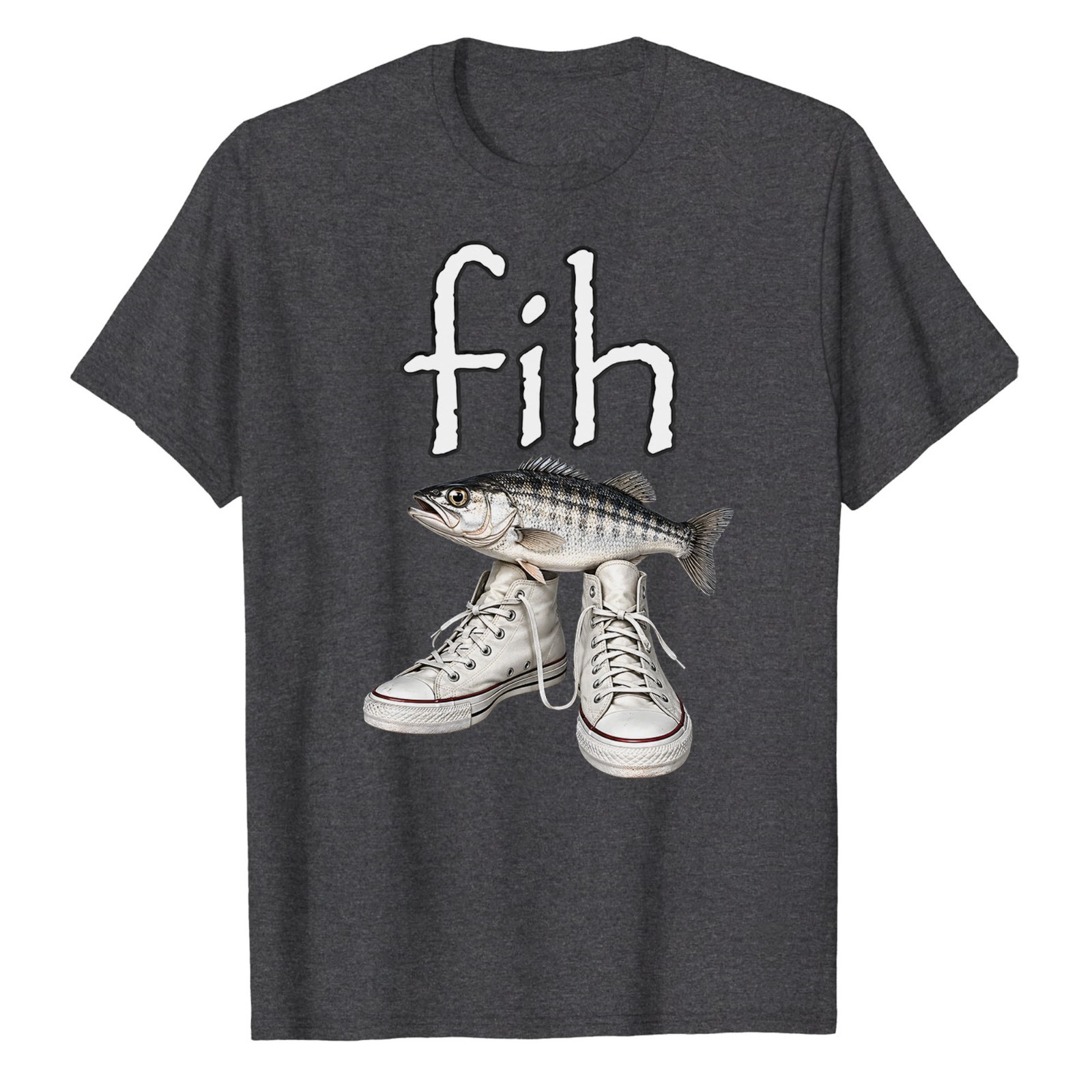 Shoes Fih Funny Misspelled Fish Meme T-Shirt Fisher Fisherman Fishing Bass Bait