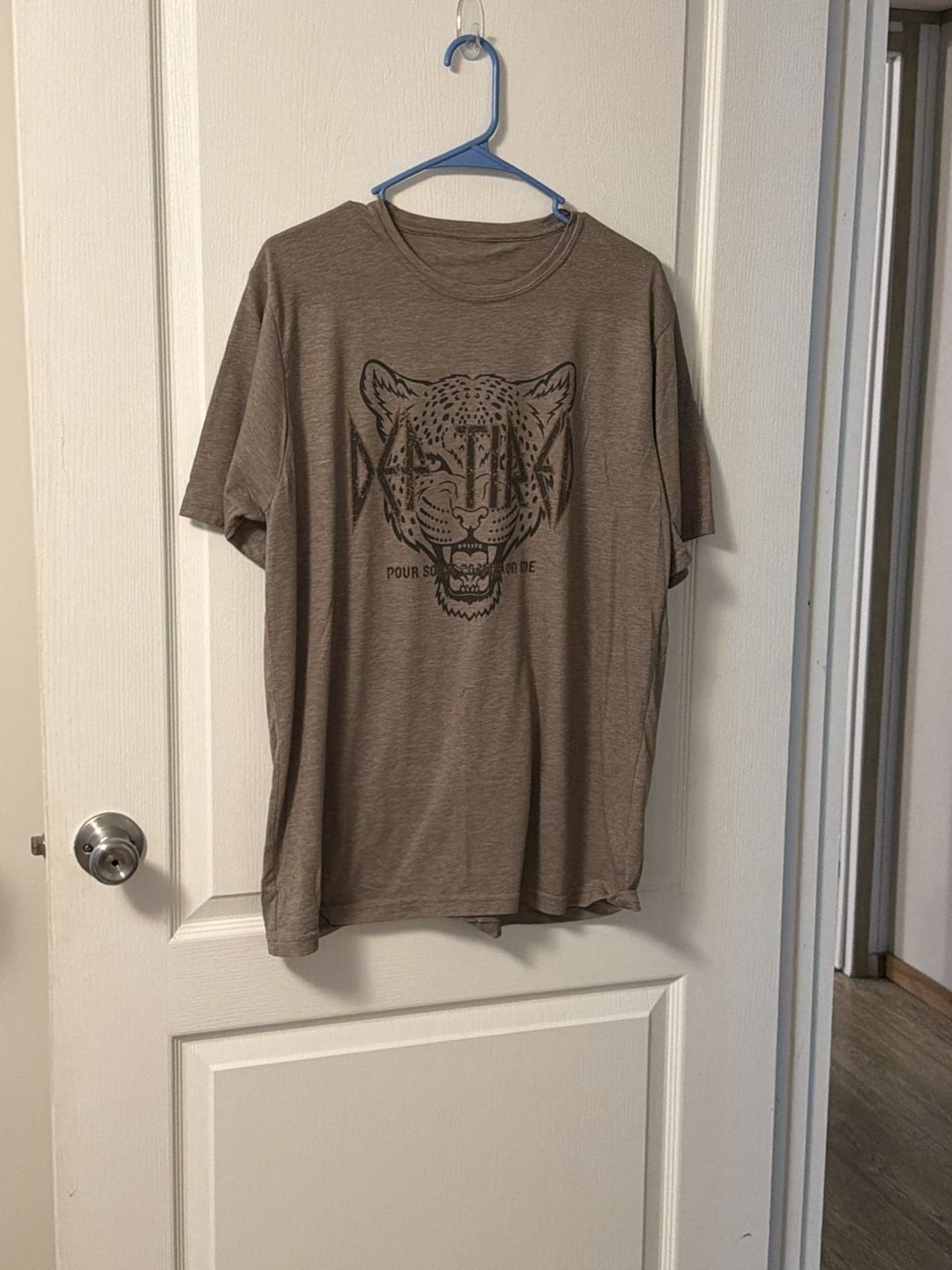 Death Wish Coffee Co. Leopard Graphic T-Shirt Brown