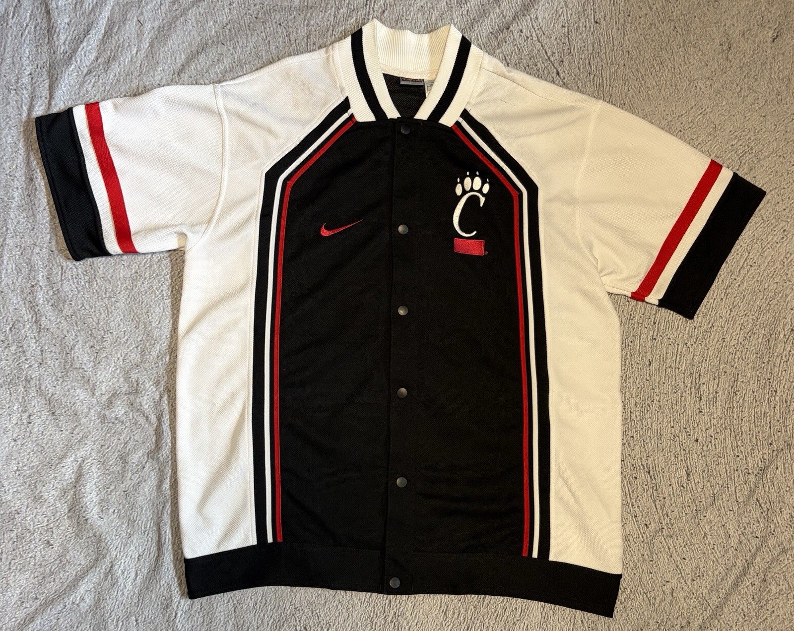 Rare 90s Vintage University of Cincinnati Bearcats Nike Basketball Warmup sz M